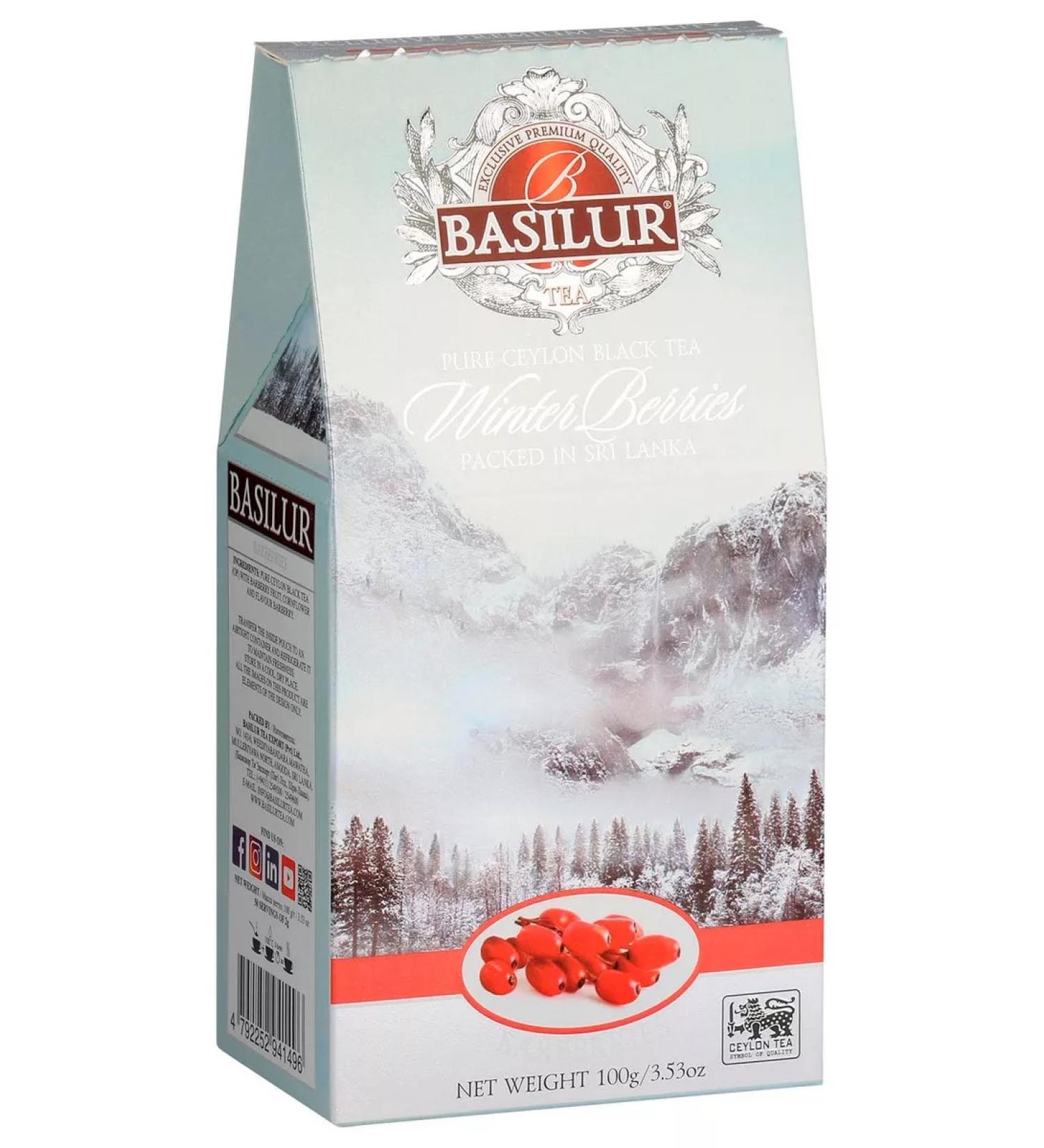 Basilur Tea gift set winter berries "Barbaris" 100 g - Buy Online on GoSupps.com