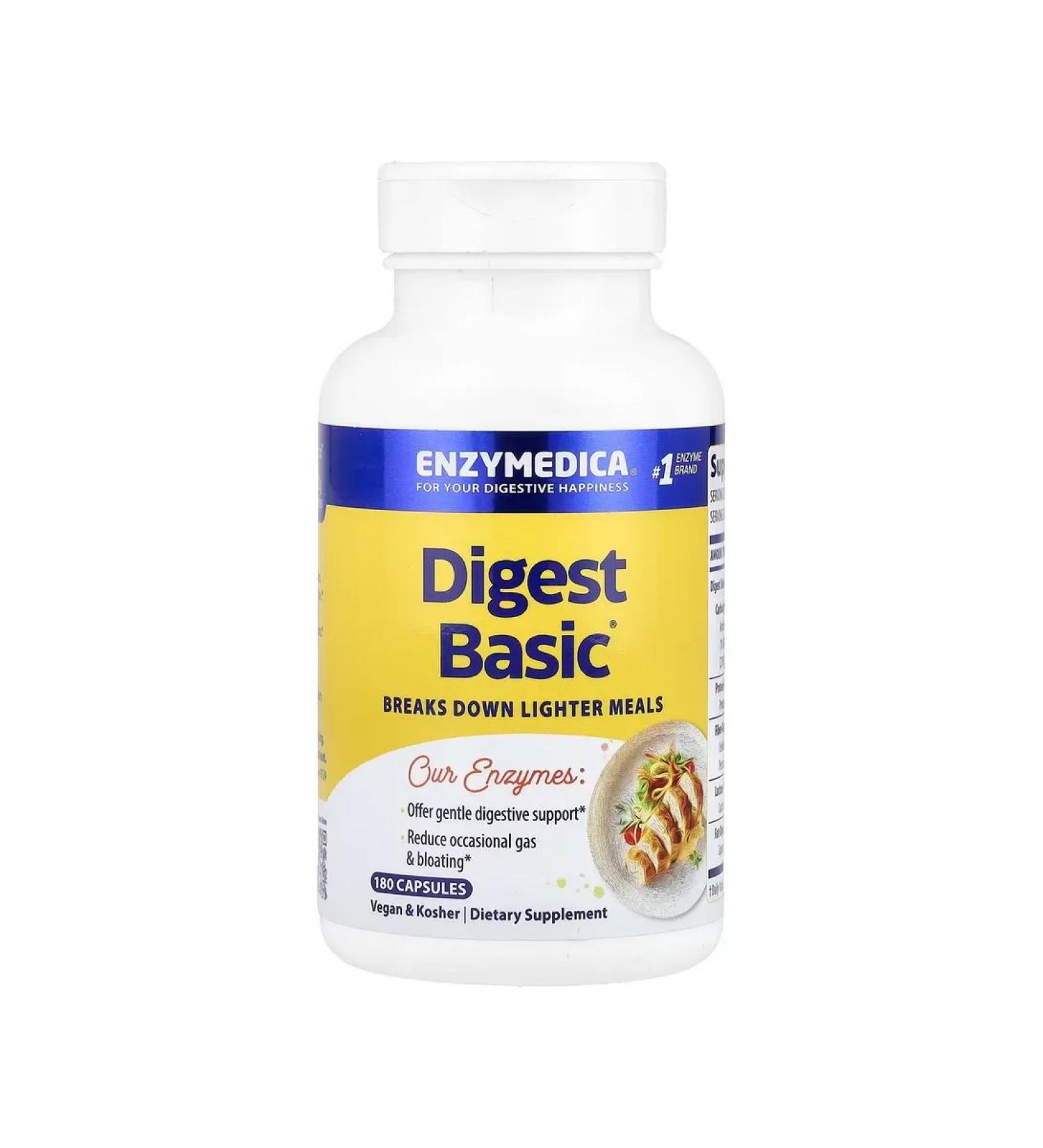 enzymedica Digest Basic with the main enzymes 180 capsules - Buy Online on GoSupps.com