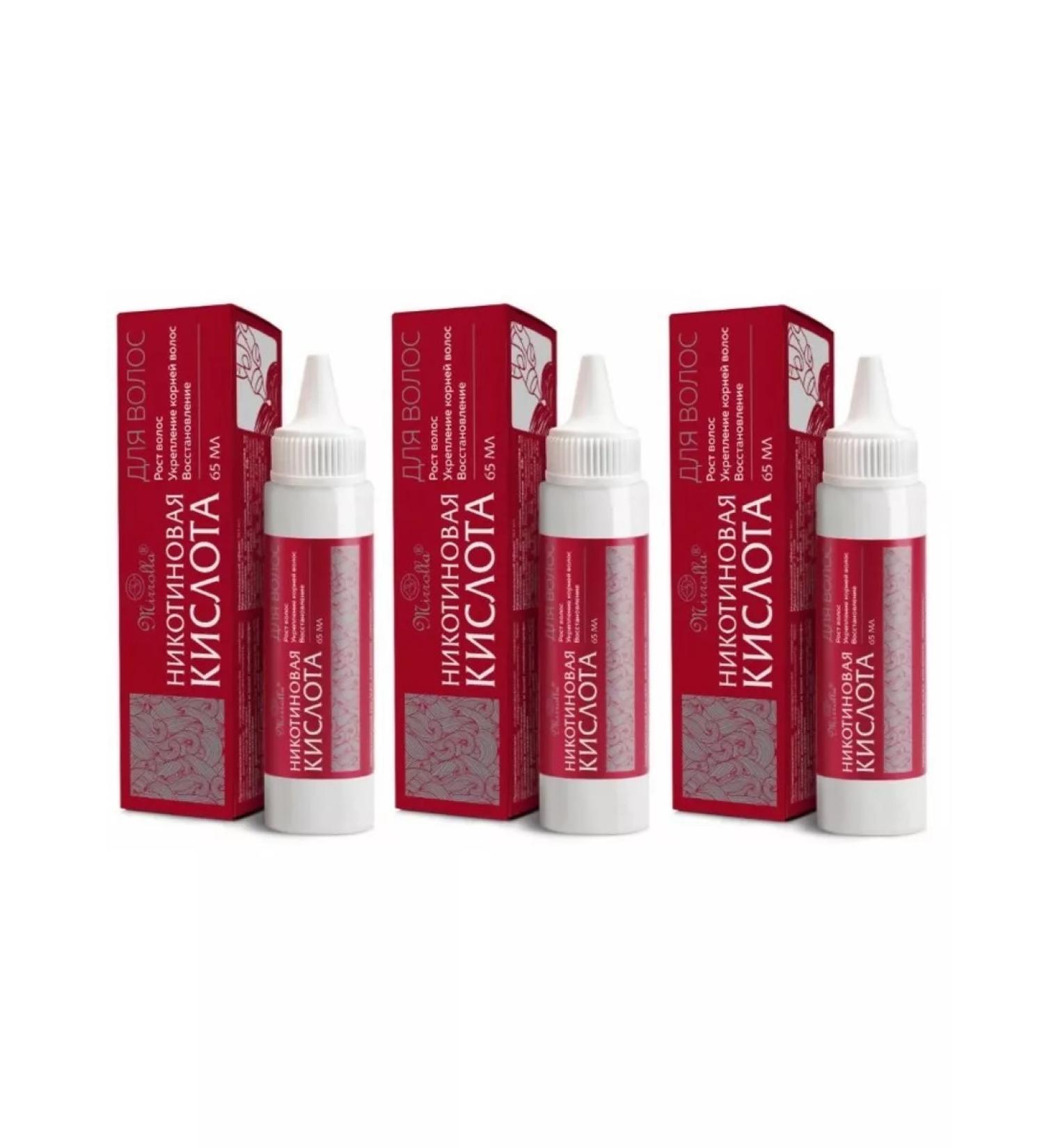 mirrolla Nicotinic acid for hair 65ml - 3 pcs - Buy Online on GoSupps.com