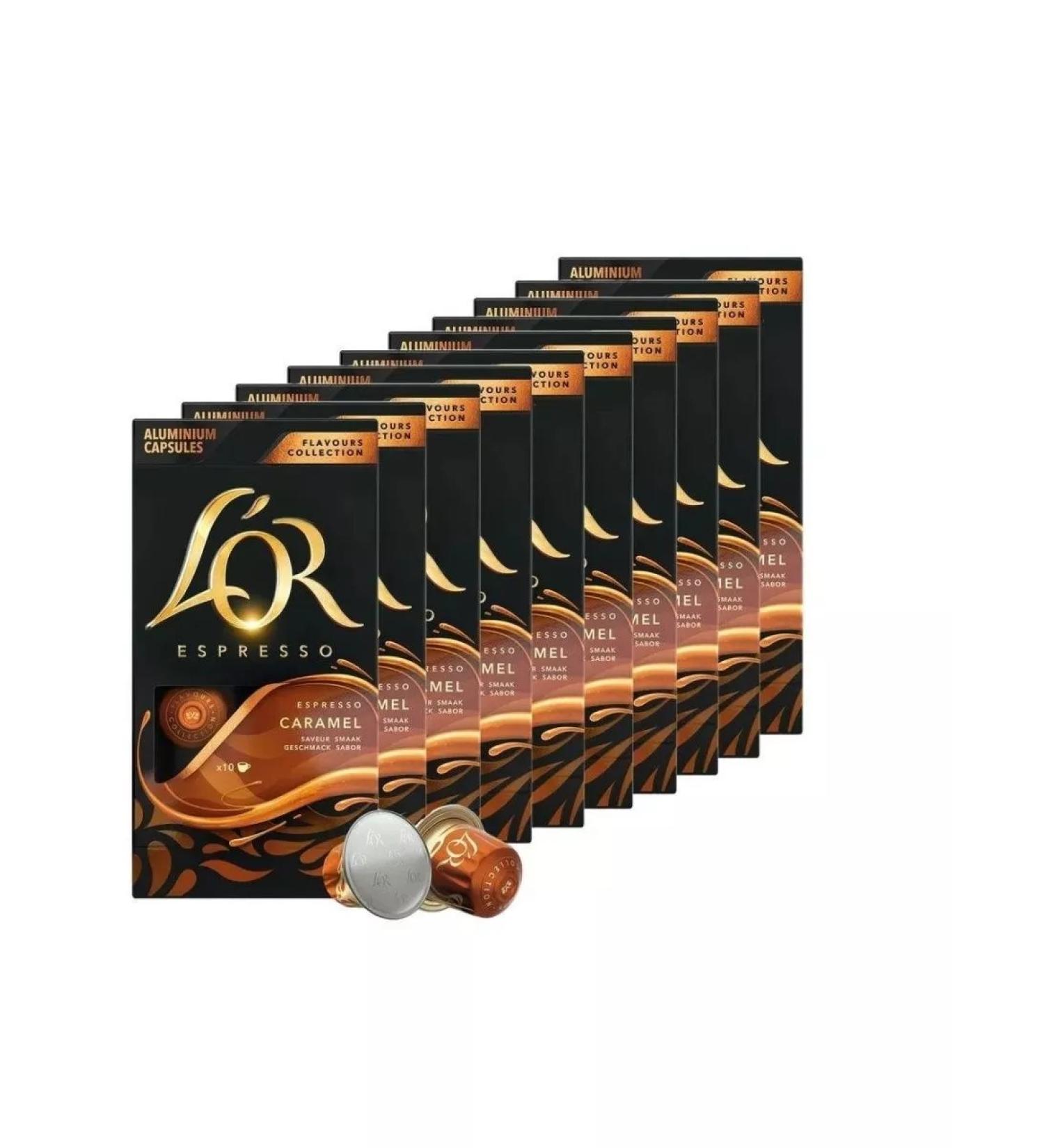 L'OR Coffee in Espresso Caramel capsules 100 capsules - Buy Online on GoSupps.com