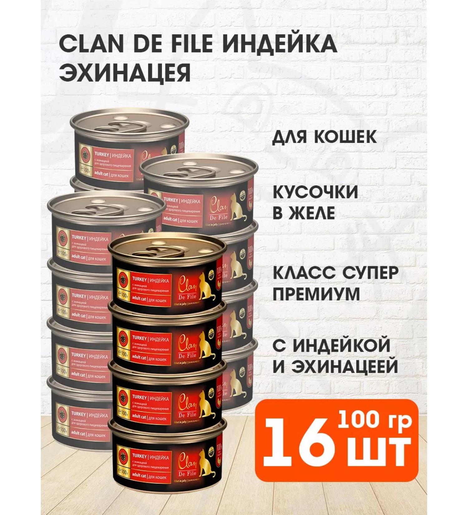 CLAN Wet feed de File cats turkey monobella 100 g 16 pcs - Buy Online on GoSupps.com