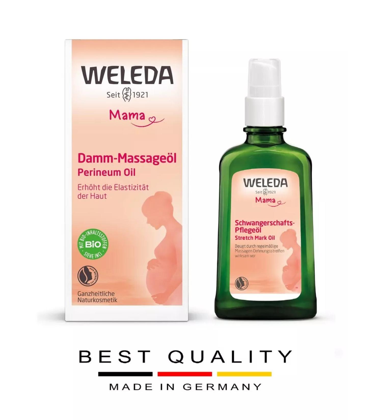 WELEDA Massage oil from stretch marks for pregnant women on the stomach - Buy Online on GoSupps.com