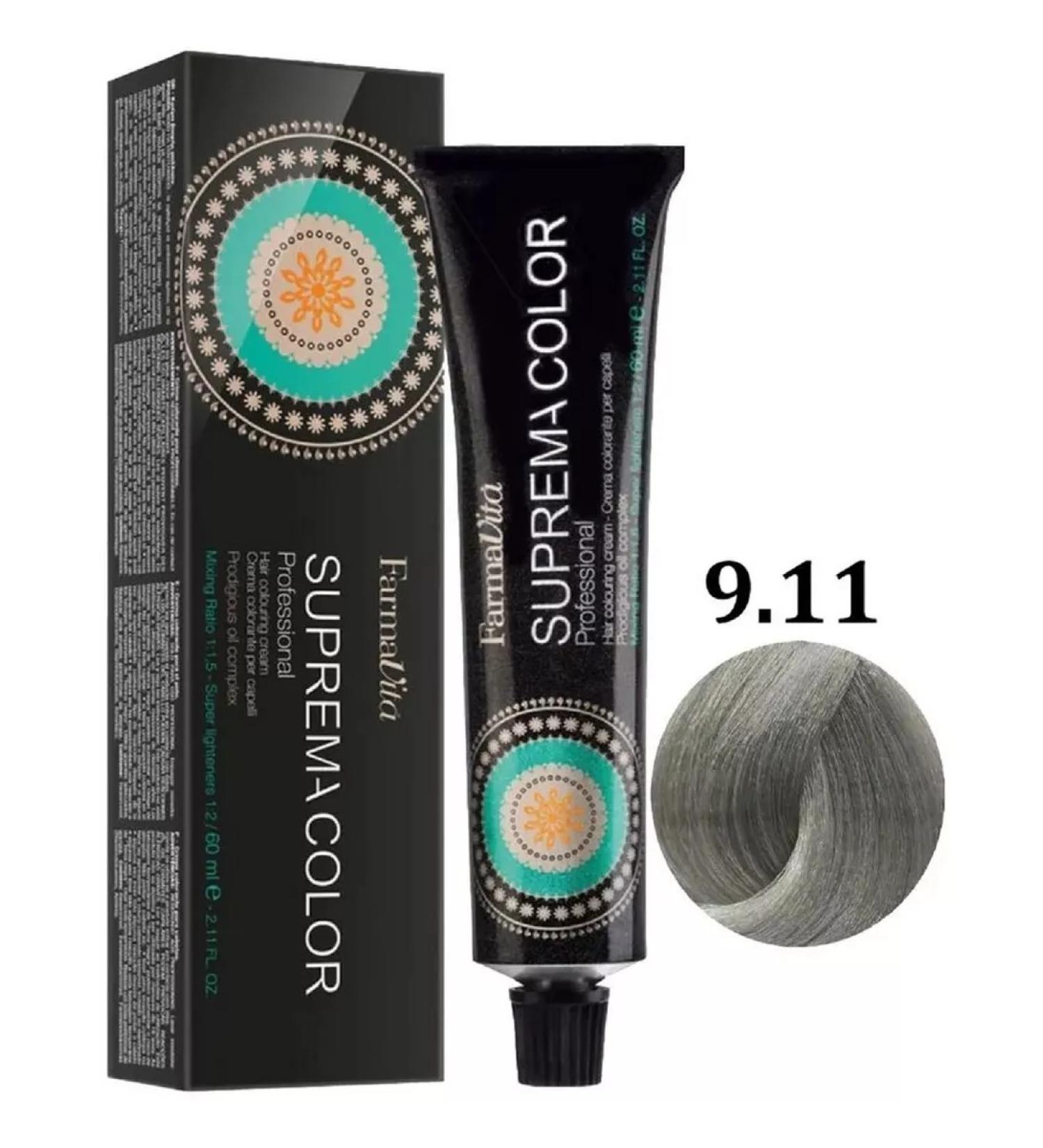 Farmavita Hair dye SUPREMA 9.11 very light ash blonde - Buy Online on GoSupps.com