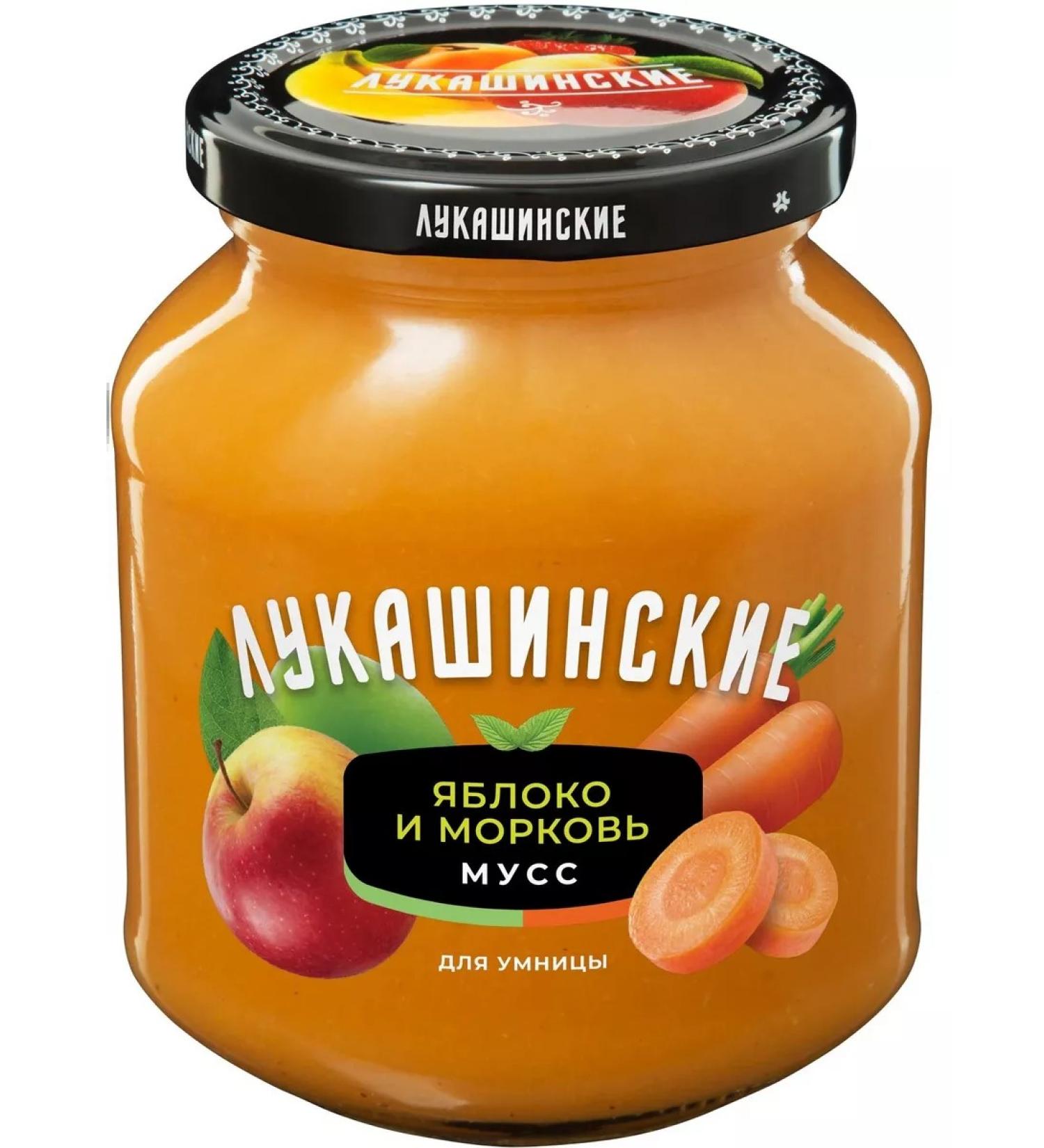 Lukashinskys Mousse jam apple and carrots 370g - Buy Online on GoSupps.com