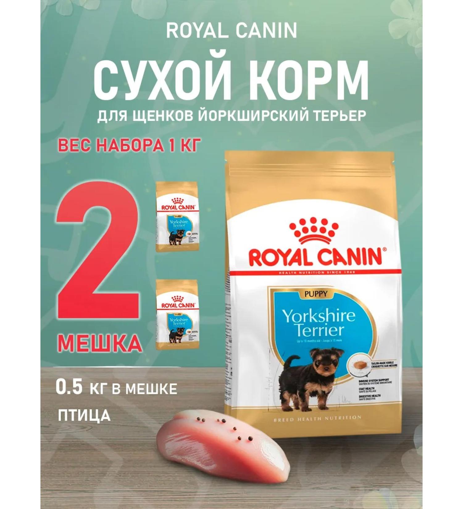 ROYAL CANIN Fodder yorkshire terrier puppy yorkshire terrier 0.5 kg 2 pcs - Buy Online on GoSupps.com