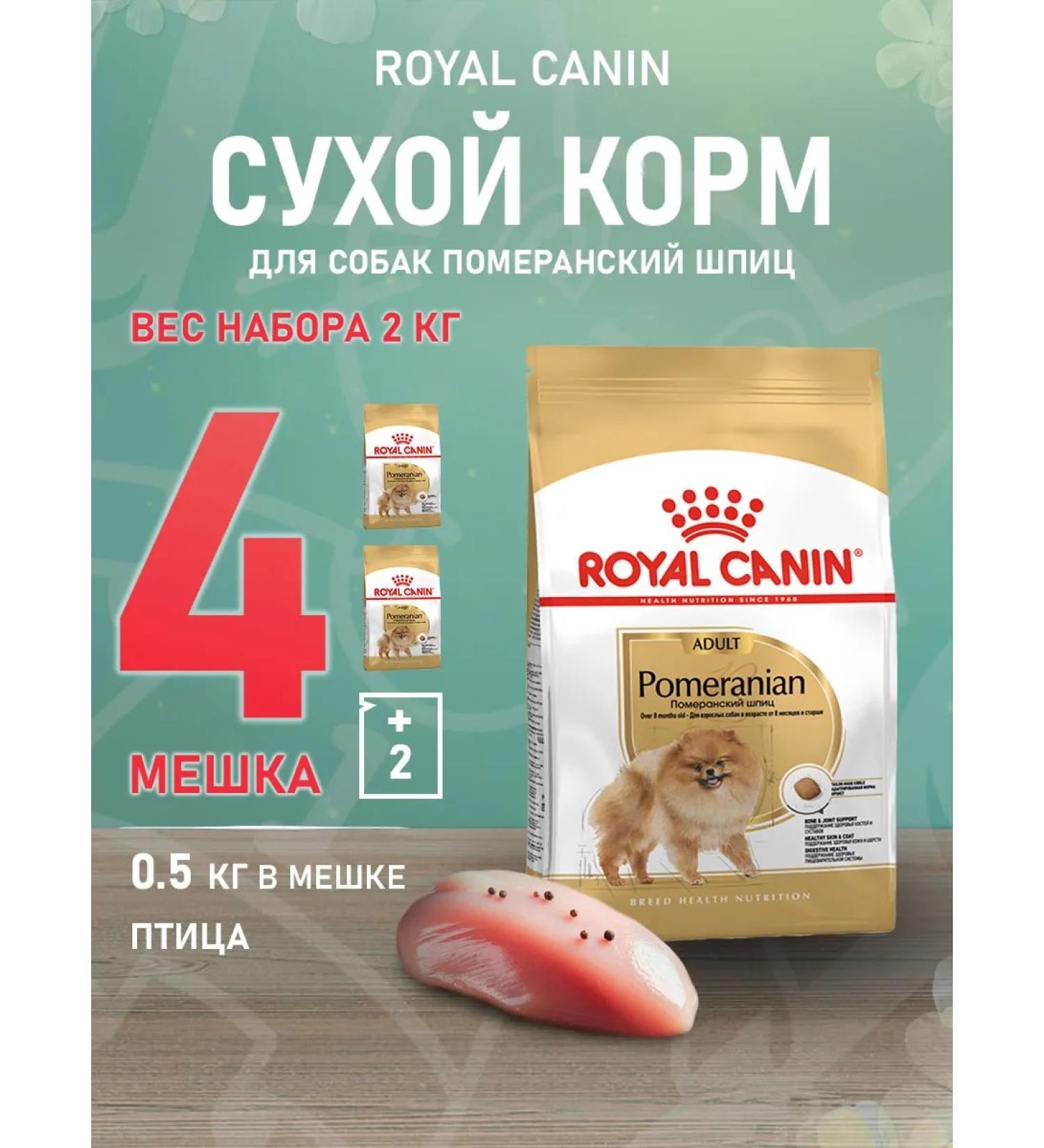 ROYAL CANIN Dry pomeranian feed for dogs Pomeranian spitz 0.5 kg 4pcs - Buy Online on GoSupps.com