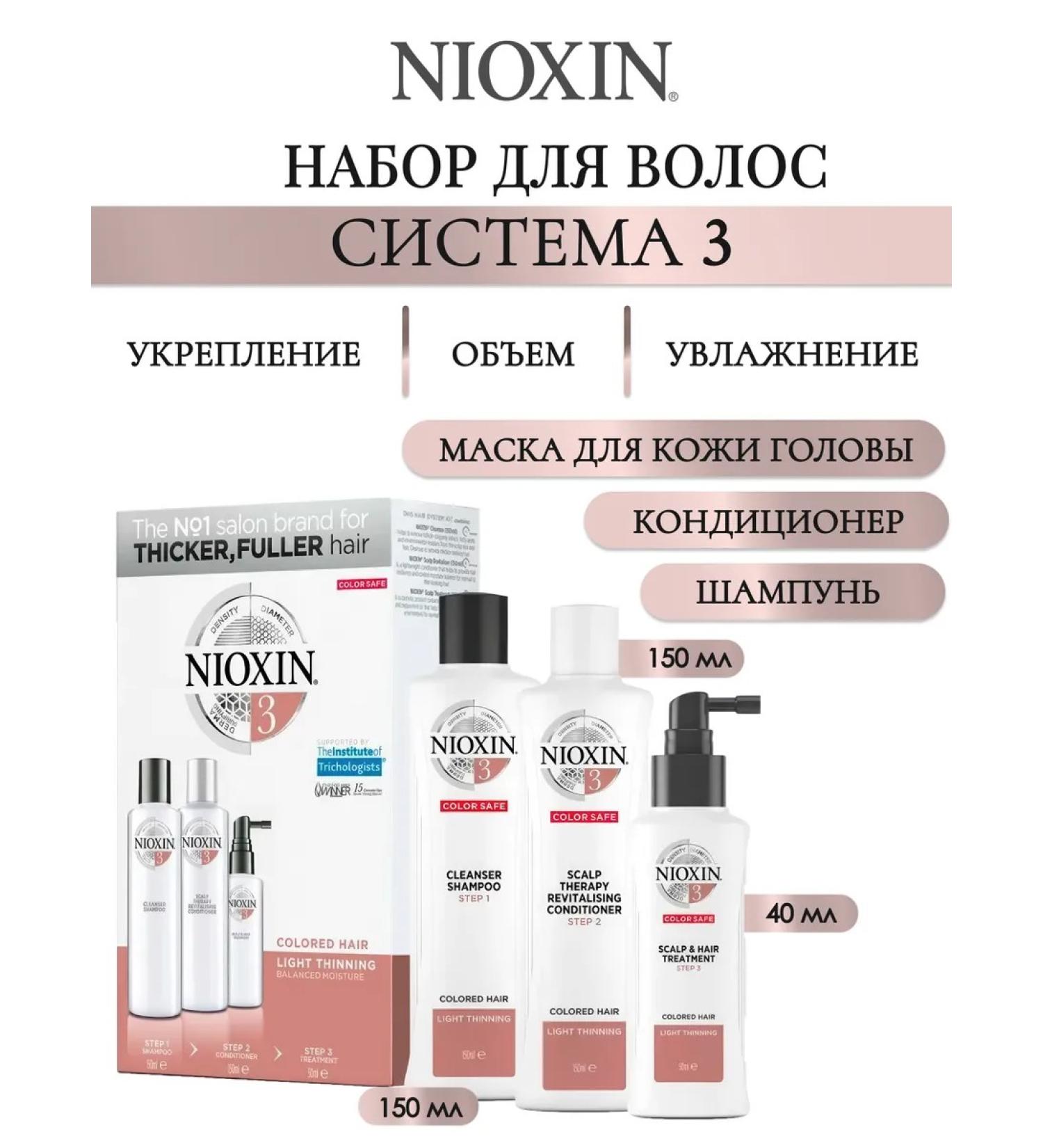 Nioxin System 3 Set for Hair Care 150+150+50 ml - Buy Online on GoSupps.com