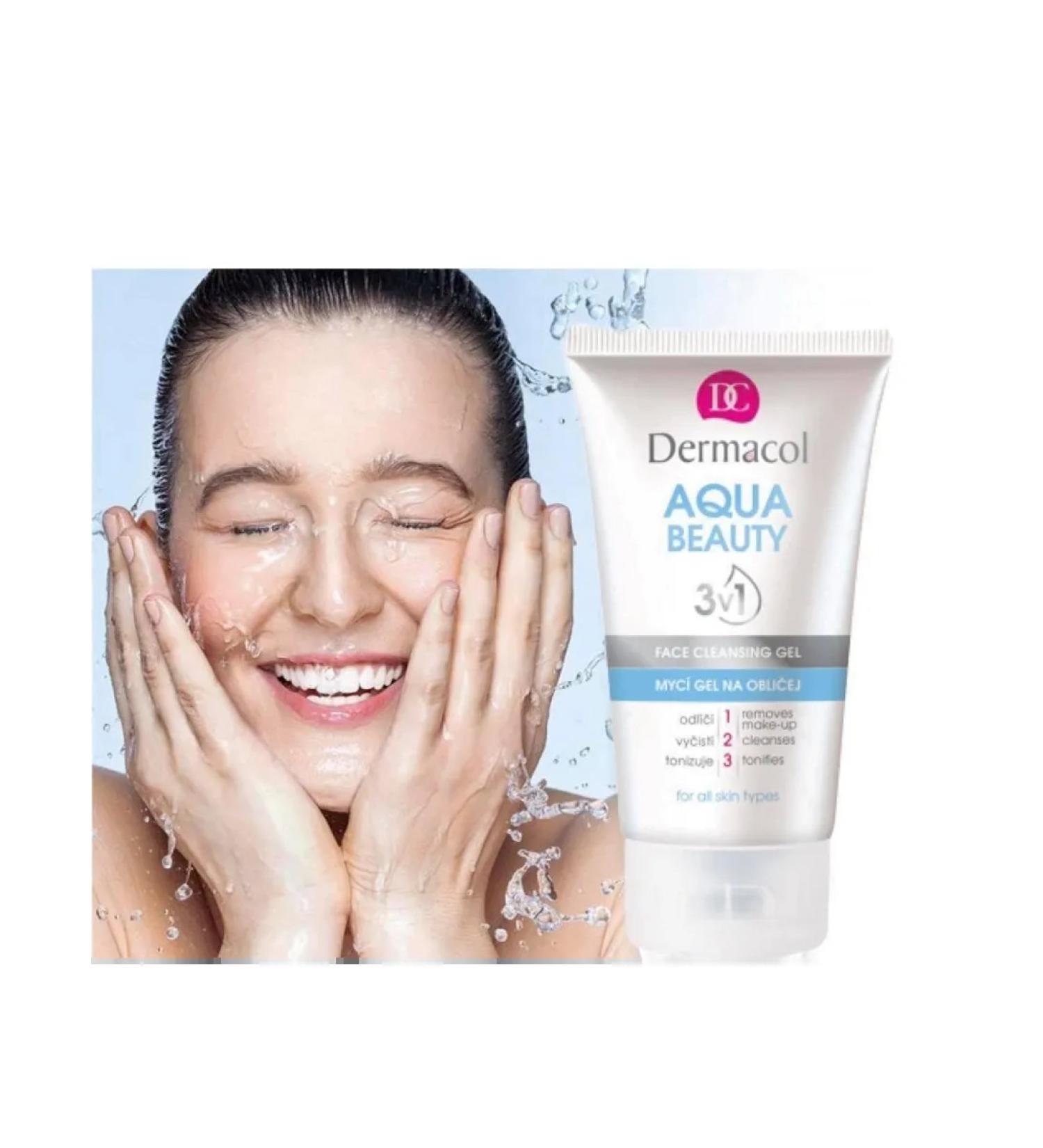 Dermacol Cleaning gel for washing Aqua Beauty 3B1 - Buy Online on GoSupps.com