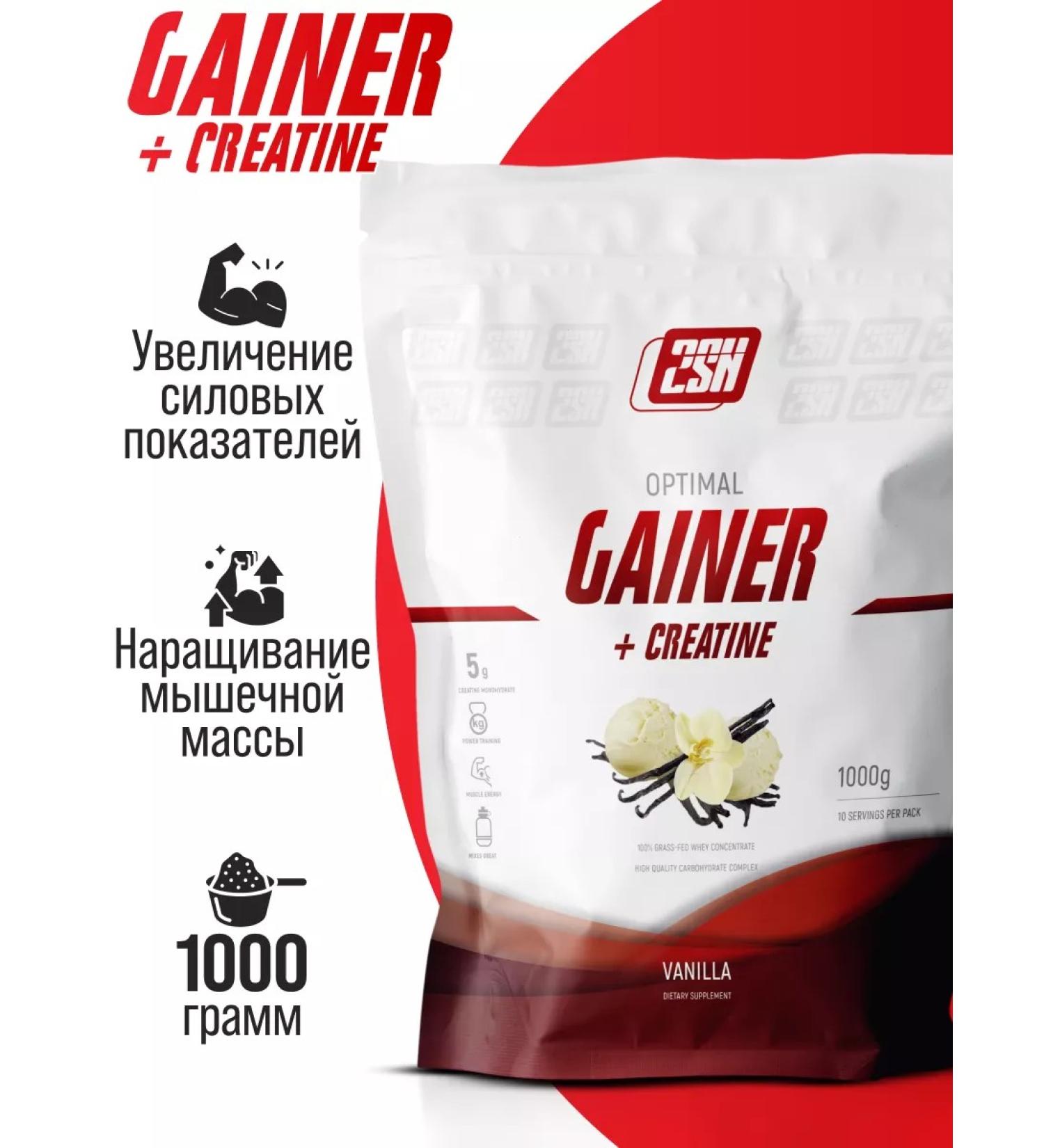 2SN Gainer for gaining mass with creatine vanilla 1000g - Buy Online on GoSupps.com