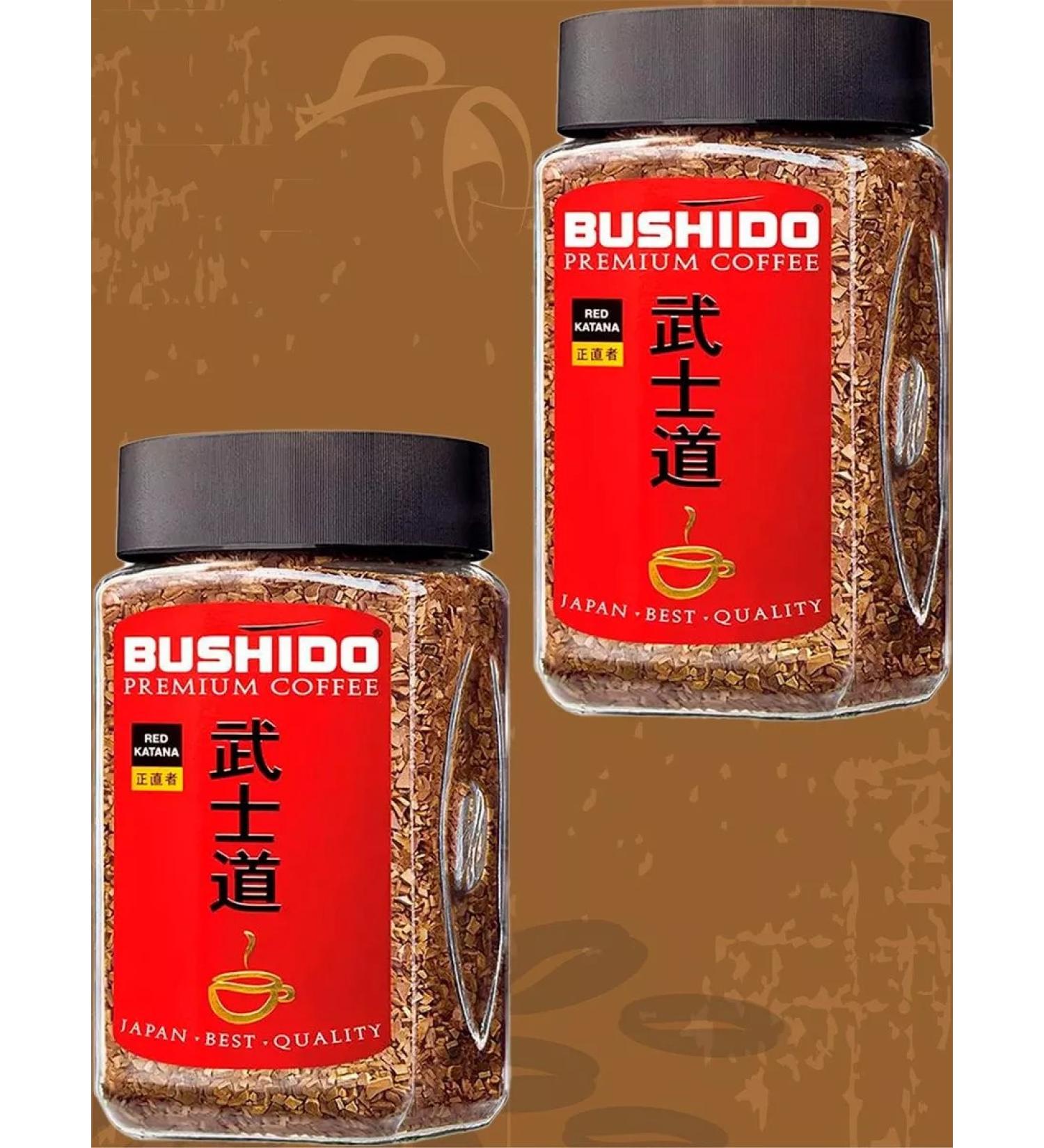 Bushido Coffee soluble Red Katana 2 banks of 100 g - Buy Online on GoSupps.com