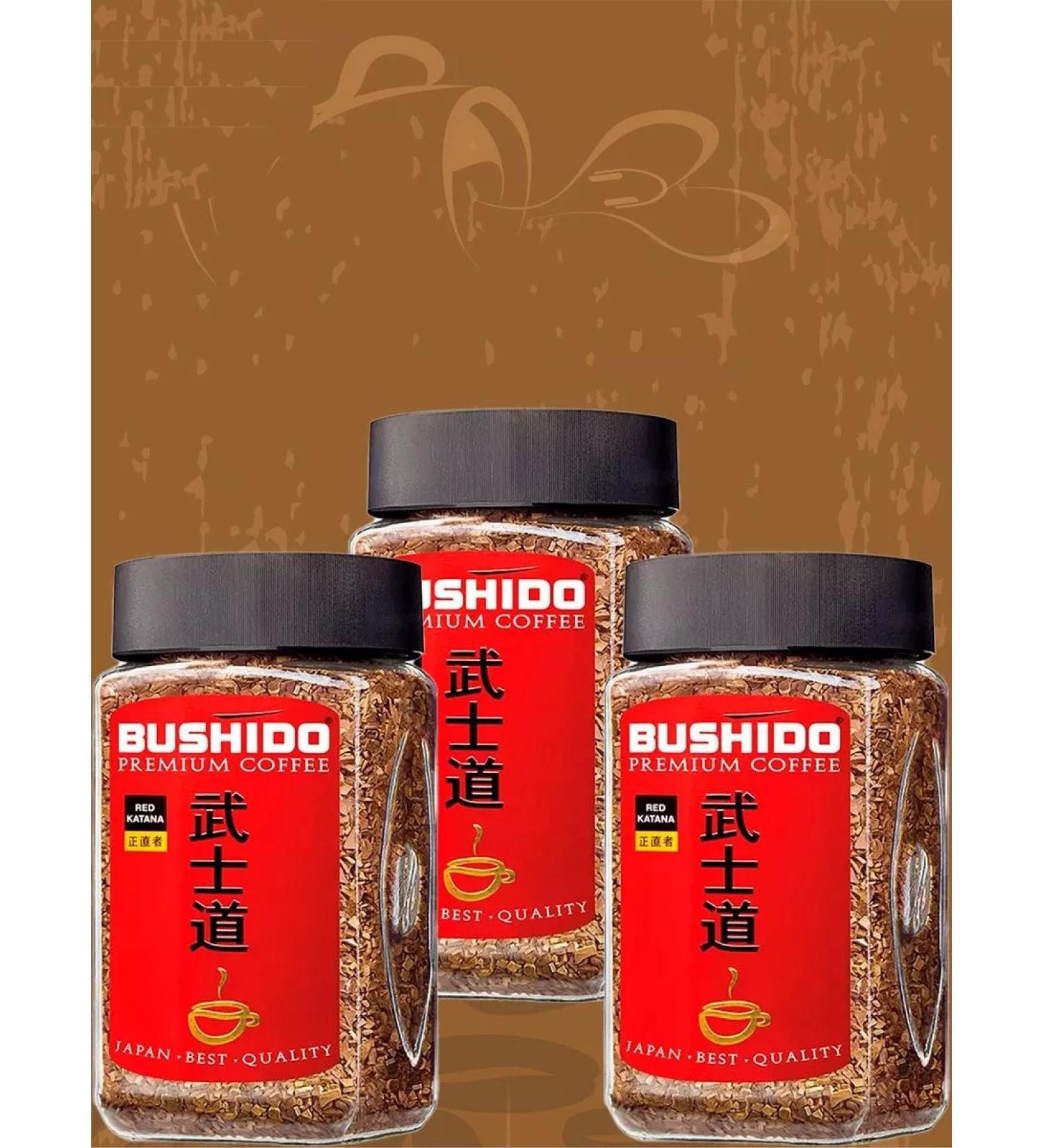 Bushido Coffee soluble Red Katana 3 banks of 100 g - Buy Online on GoSupps.com