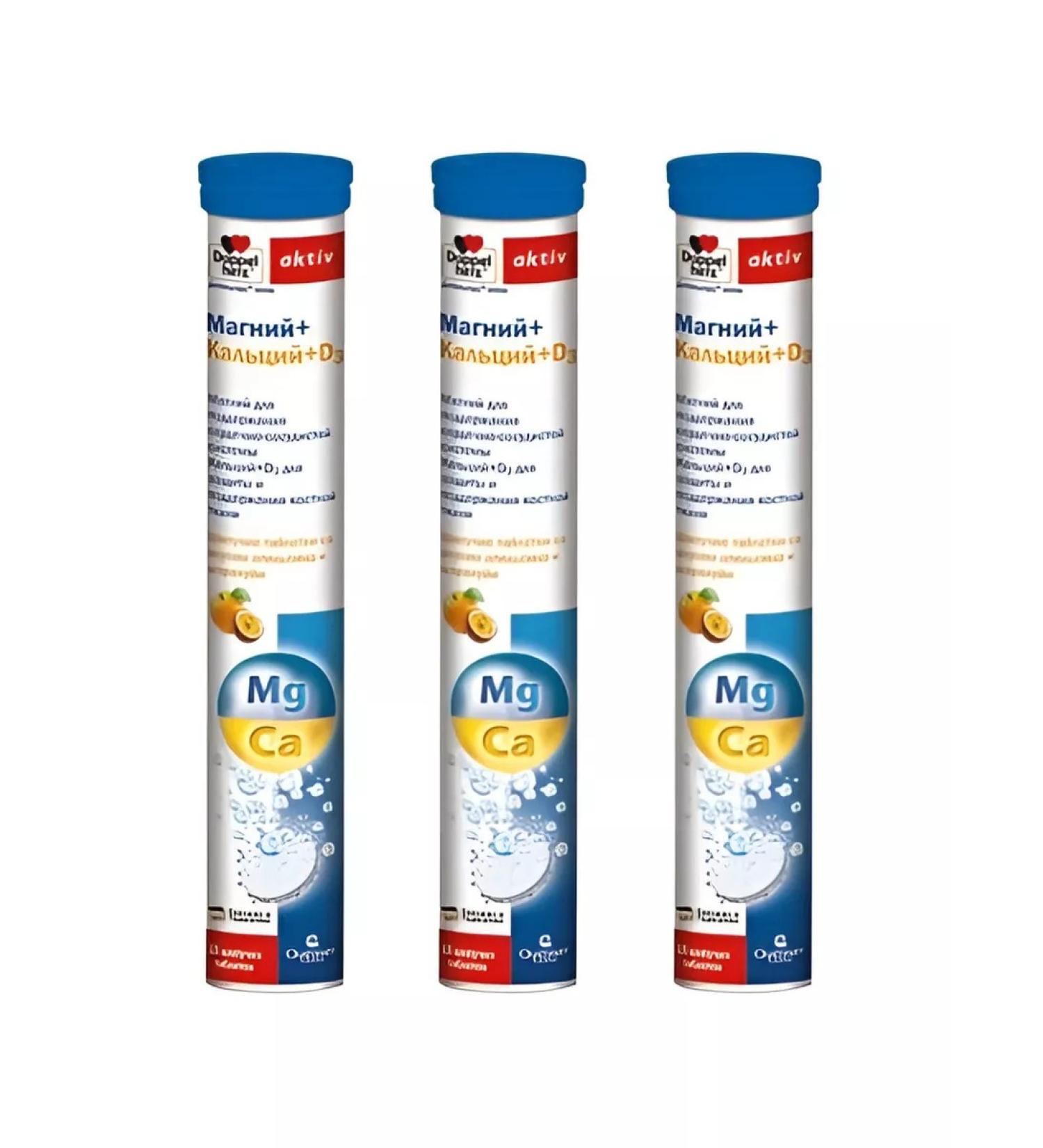 Doppelherz Magnesium + calcium + d3 No. 15 Tab forward -3pcs