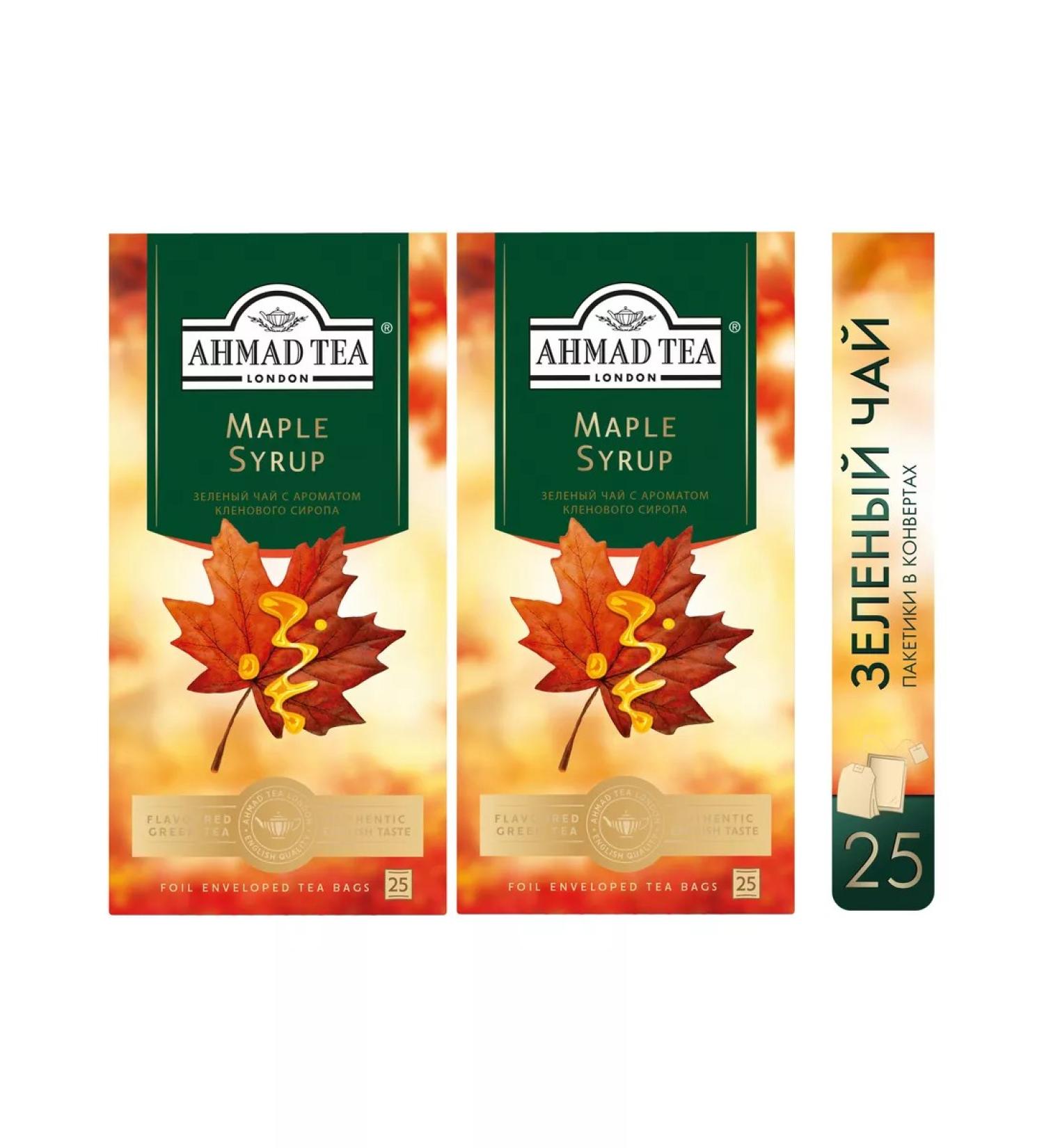 Ahmad Tea Green tea "Maple Syrup" 2pcs x 25 packets. Maple syrup - Buy Online on GoSupps.com