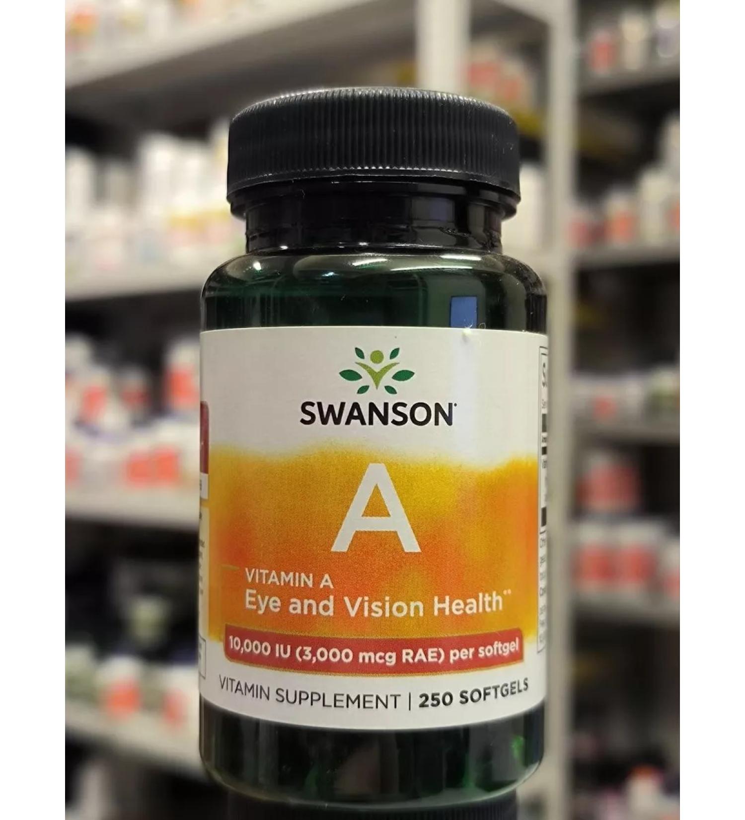 Swanson Vitamin A 10 000 me 250 capsules - Buy Online on GoSupps.com