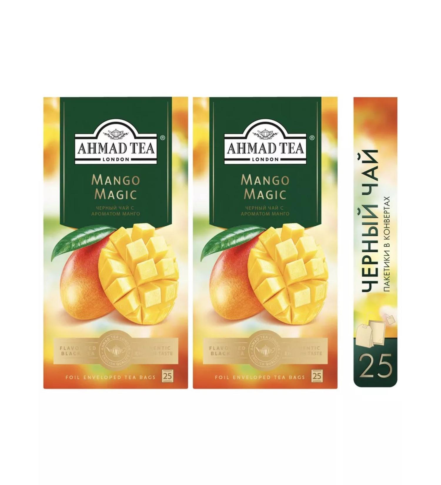 Ahmad Tea Black tea "Mango Magic" 2pcs x 25 packets. Mango - Buy Online on GoSupps.com