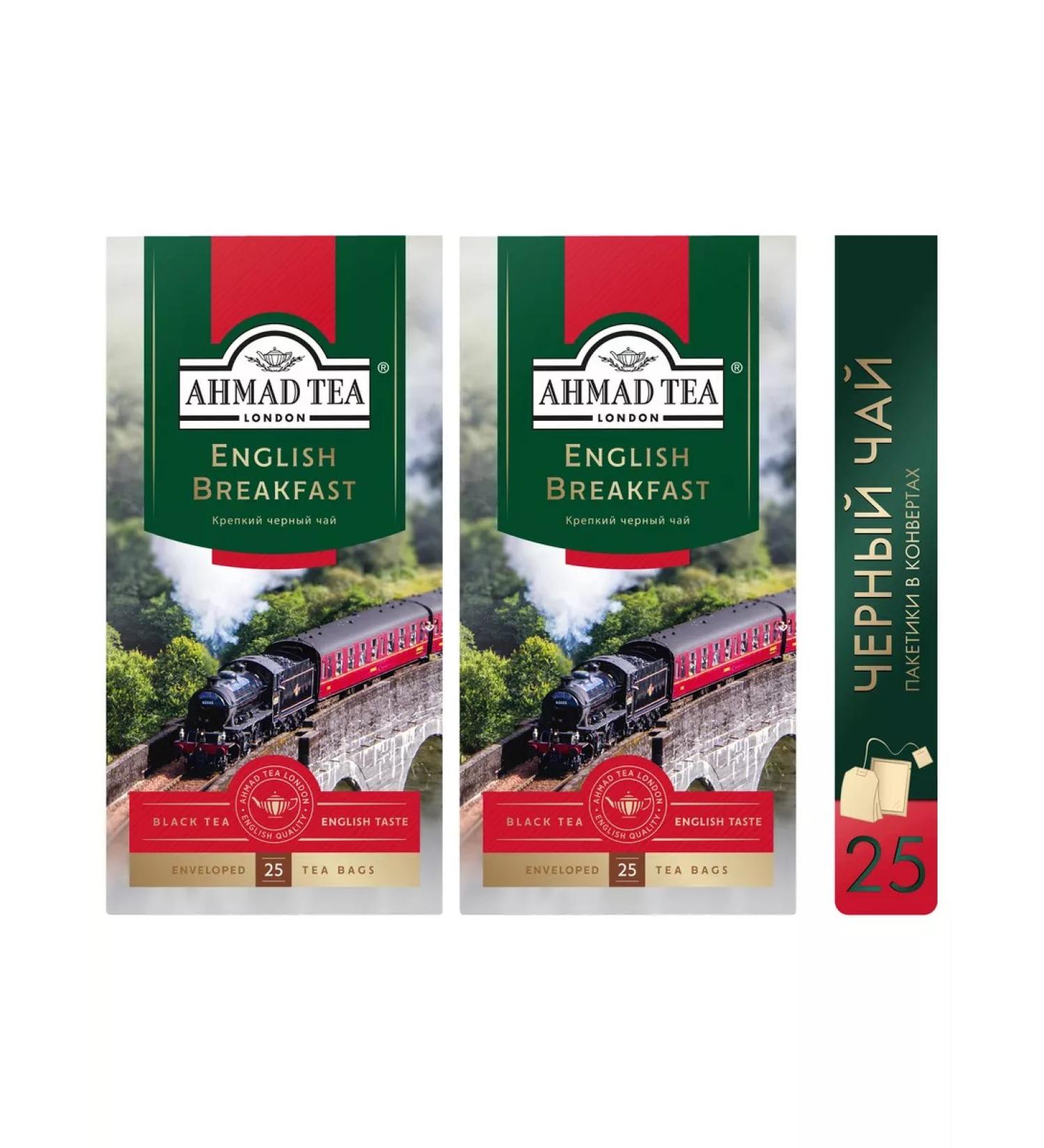 Ahmad Tea Black tea "English Breakfast" 2pcs of 25 packets. Strong - Buy Online on GoSupps.com