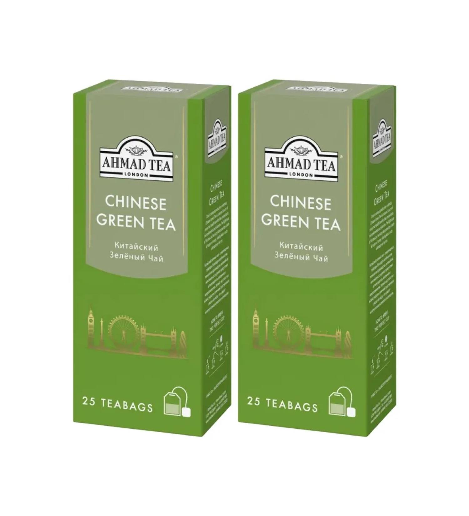 Ahmad Tea Green tea "Chinese Green Tea" 2pcs X 25 Pack. Chinese tea - Buy Online on GoSupps.com