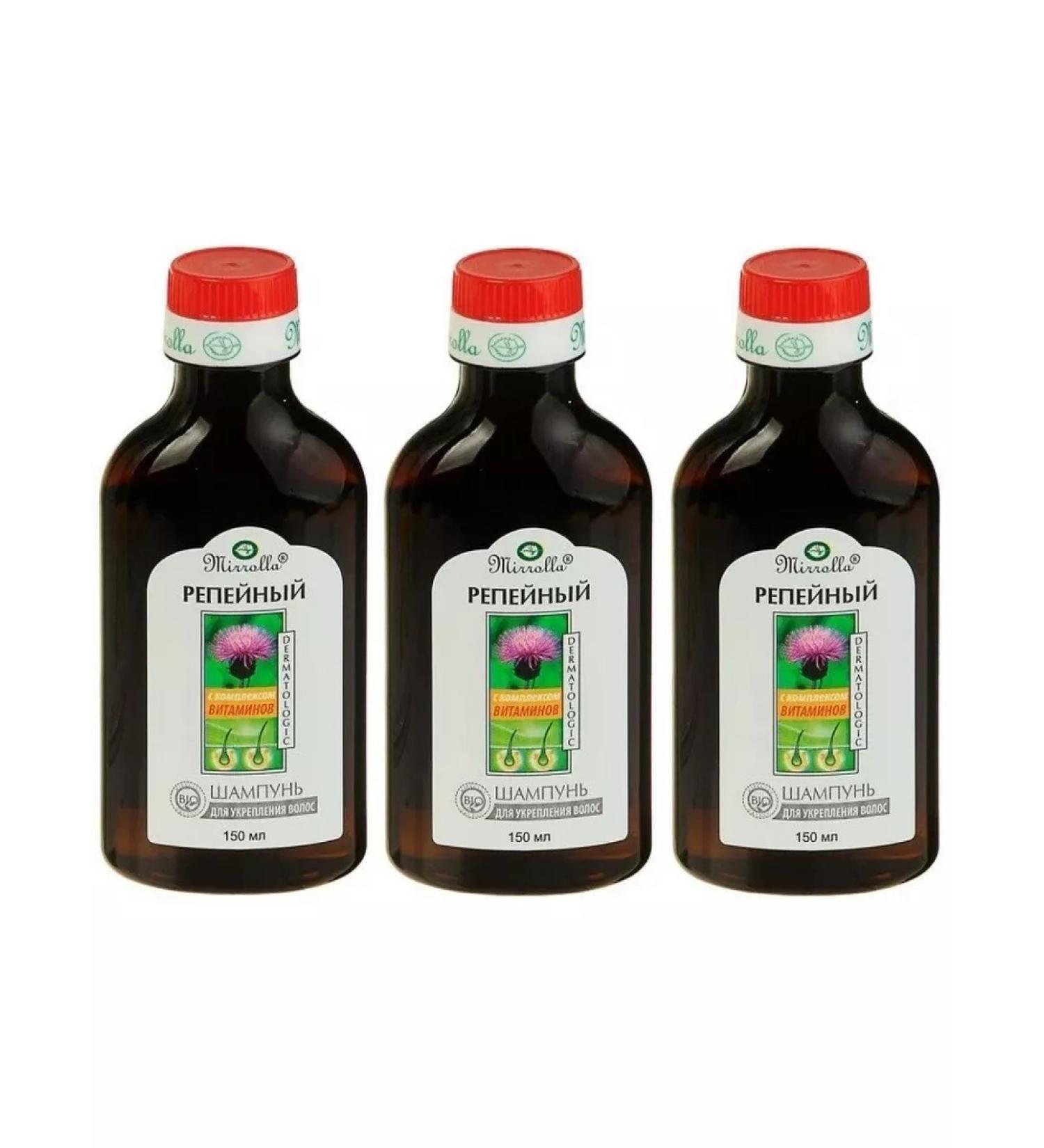 MIRROLLA Burdock shampoo 150ml - 3 pcs - Buy Online on GoSupps.com