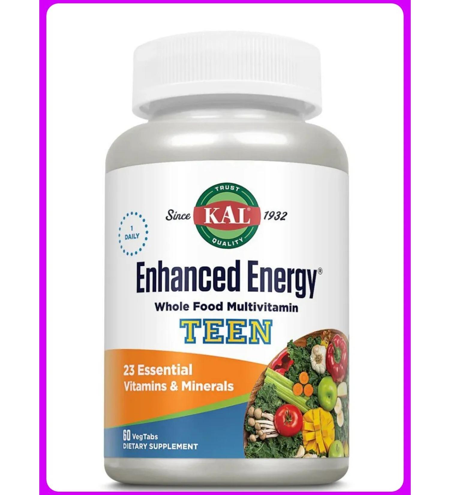 KAL Multivitamins for teenagers 60 vegetarian tablets - Buy Online on GoSupps.com