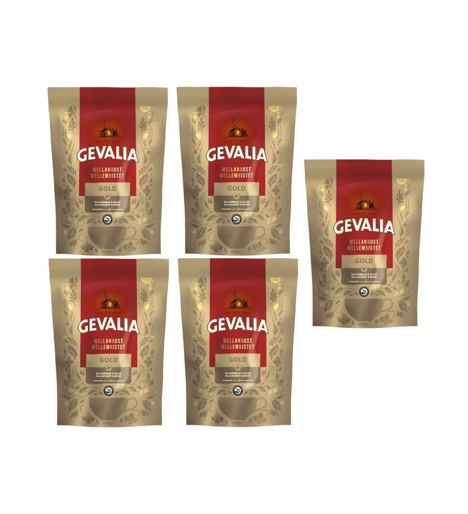 Coffee soluble gevalia Gold 5 pcs 200 grams