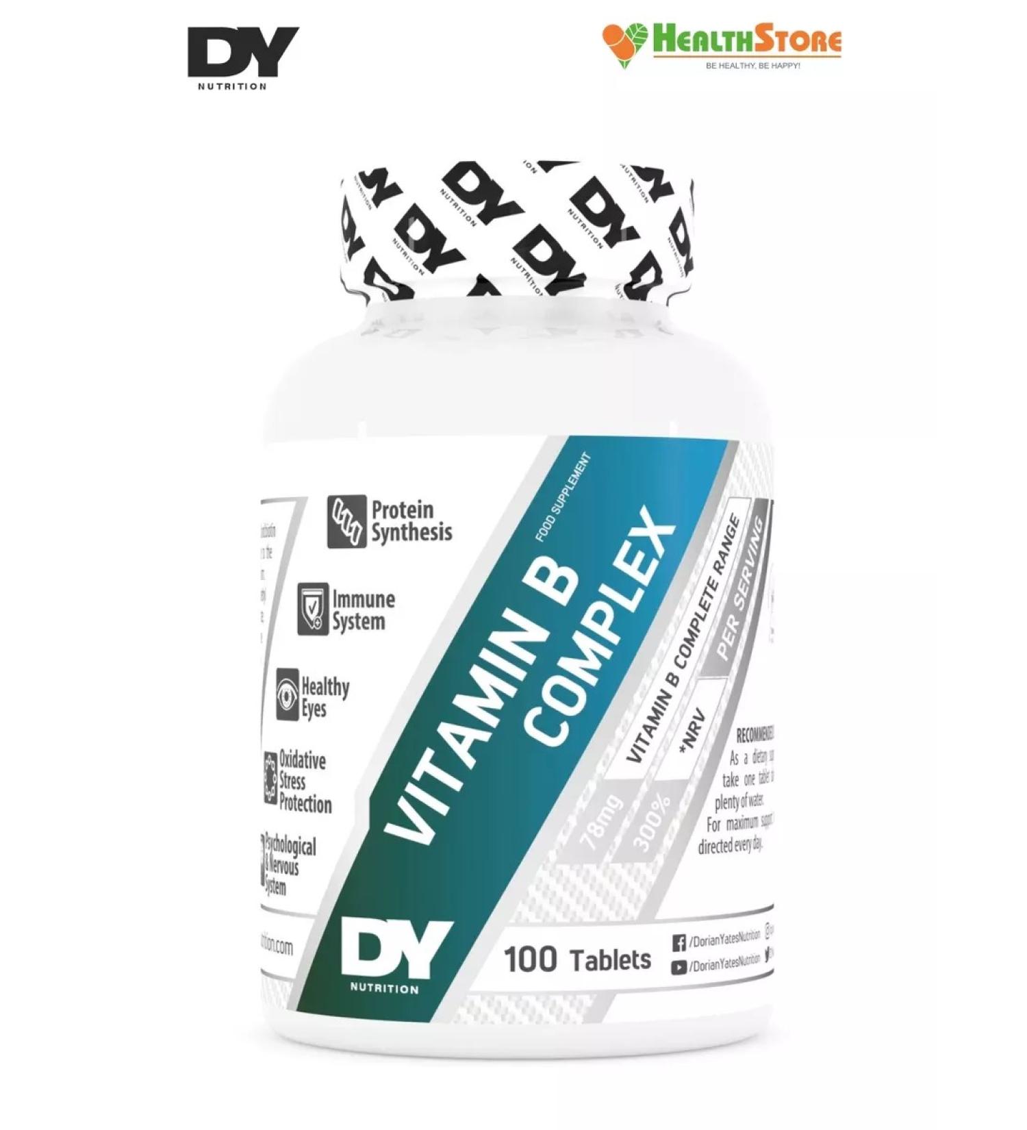 Dorian Yates Nutrition Dy Vitamin b Complex vitamin B complex 100tab - Buy Online on GoSupps.com