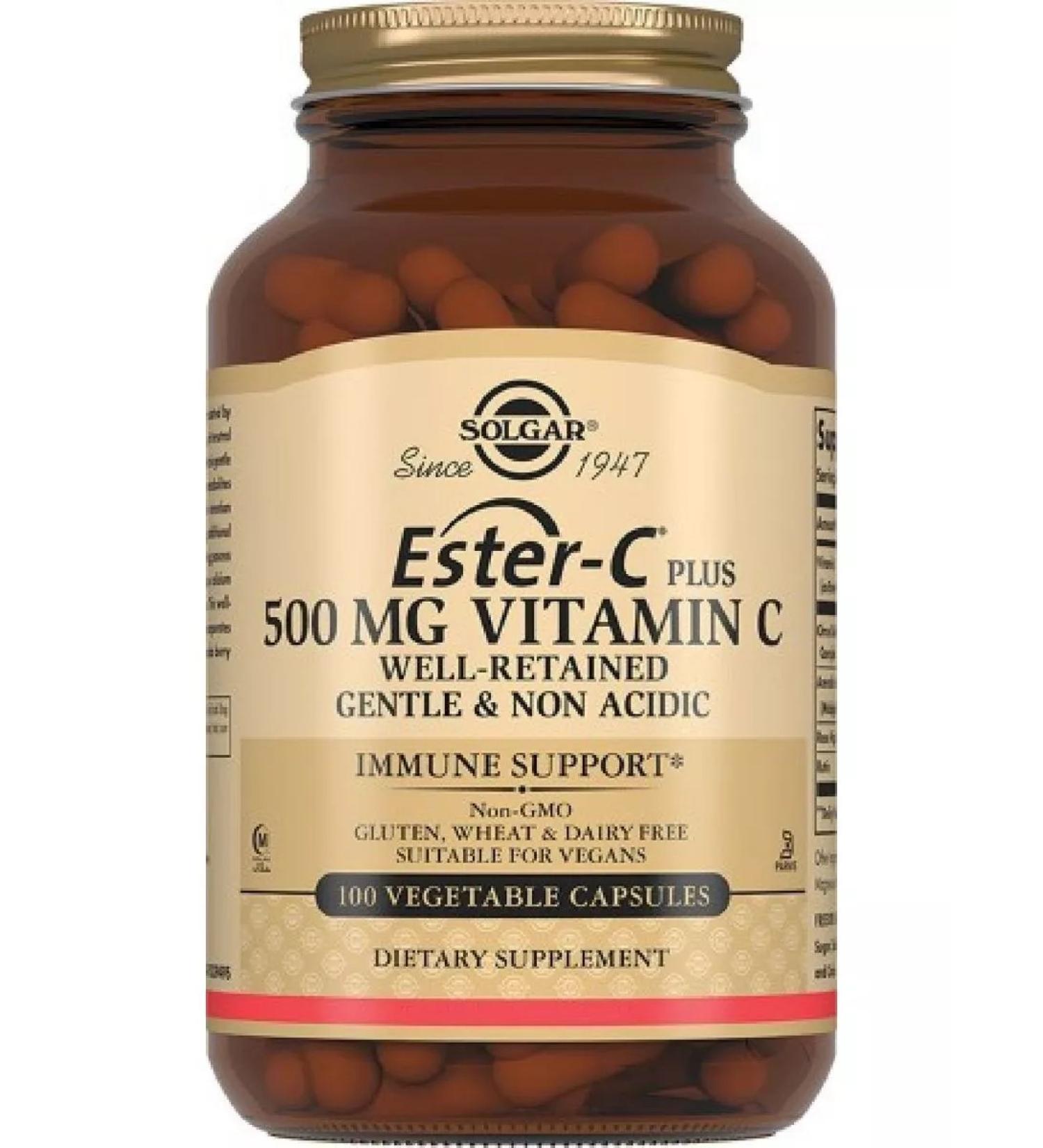 Solgar Esther-S Plus vitamin C 500 mg 100 pcs. Capsules M-1p - Buy Online on GoSupps.com