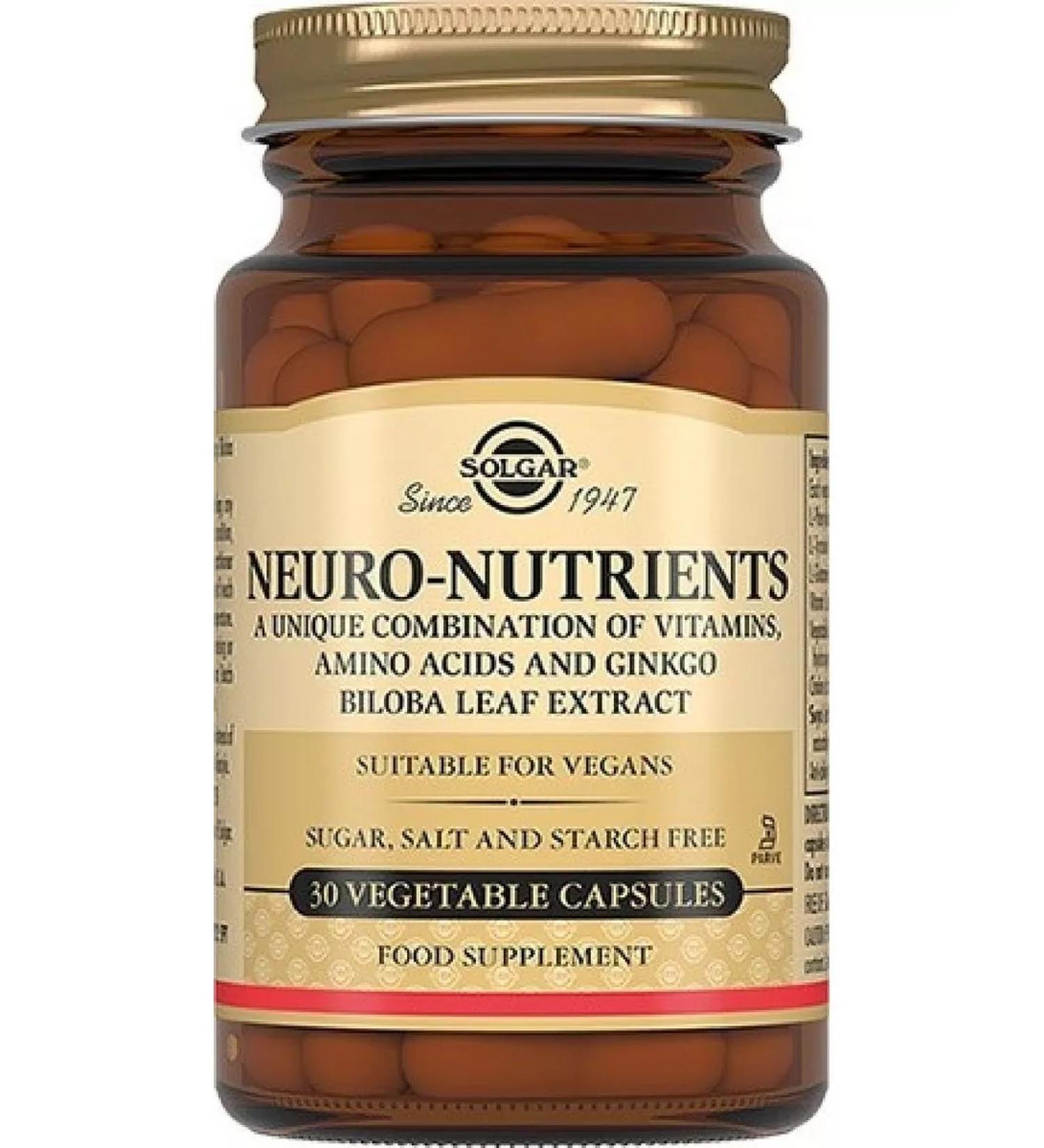 Solgar of Neronutrients 30 pcs. Capsules-1p - Buy Online on GoSupps.com