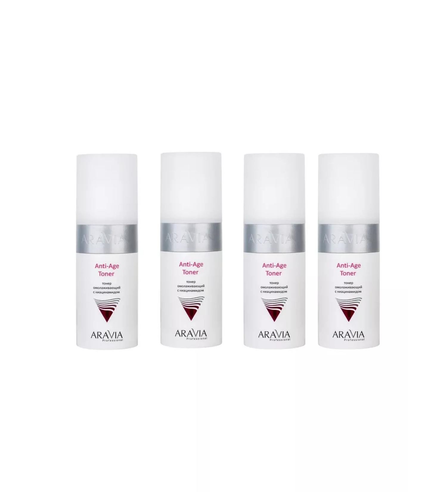 ARAVIA Professional T Toner rejuvenating with niacinamide 150ml - 4 pcs - Buy Online on GoSupps.com