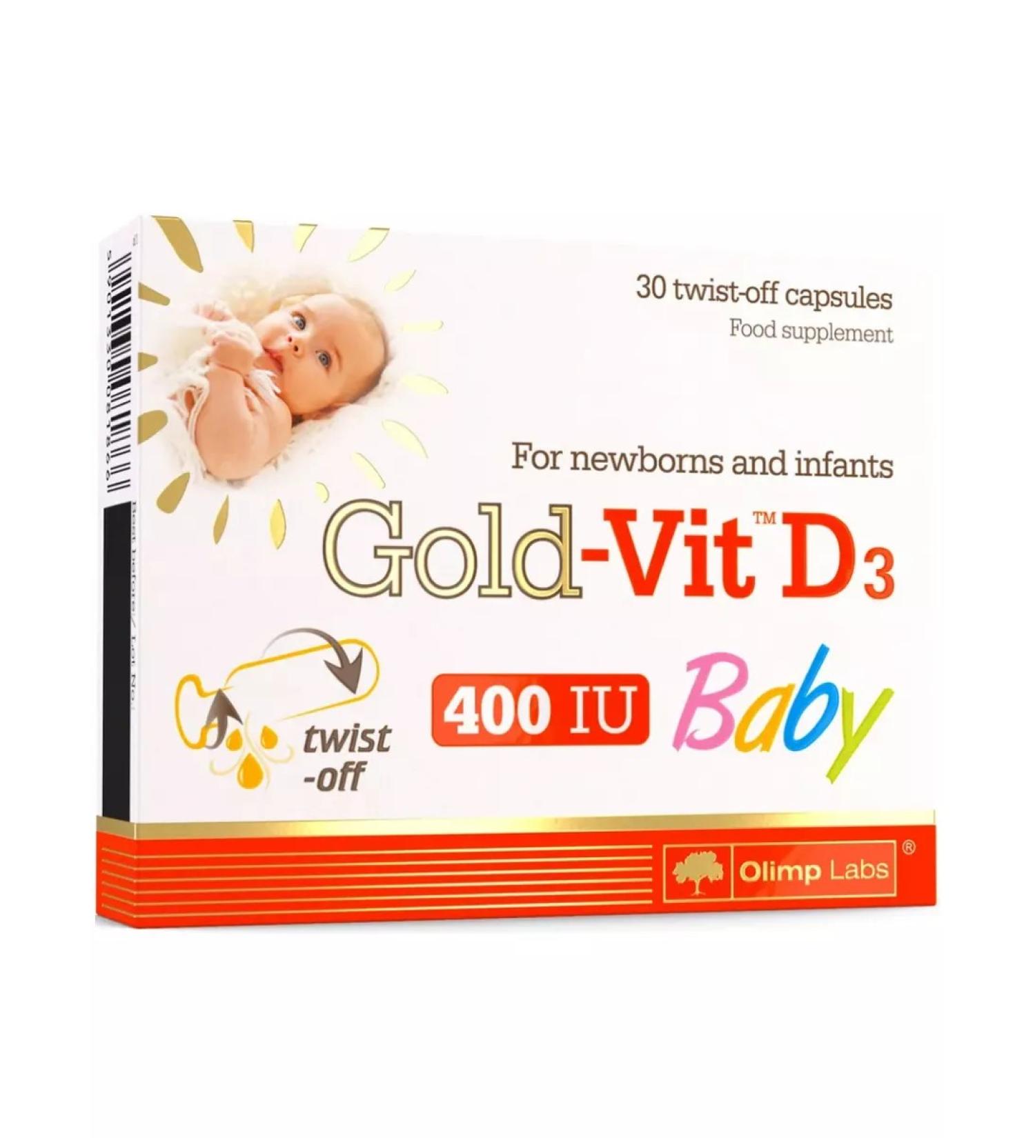 Olimp Labs Gold-Vit D3 Baby vitamin D3 30 capsules - Buy Online on GoSupps.com