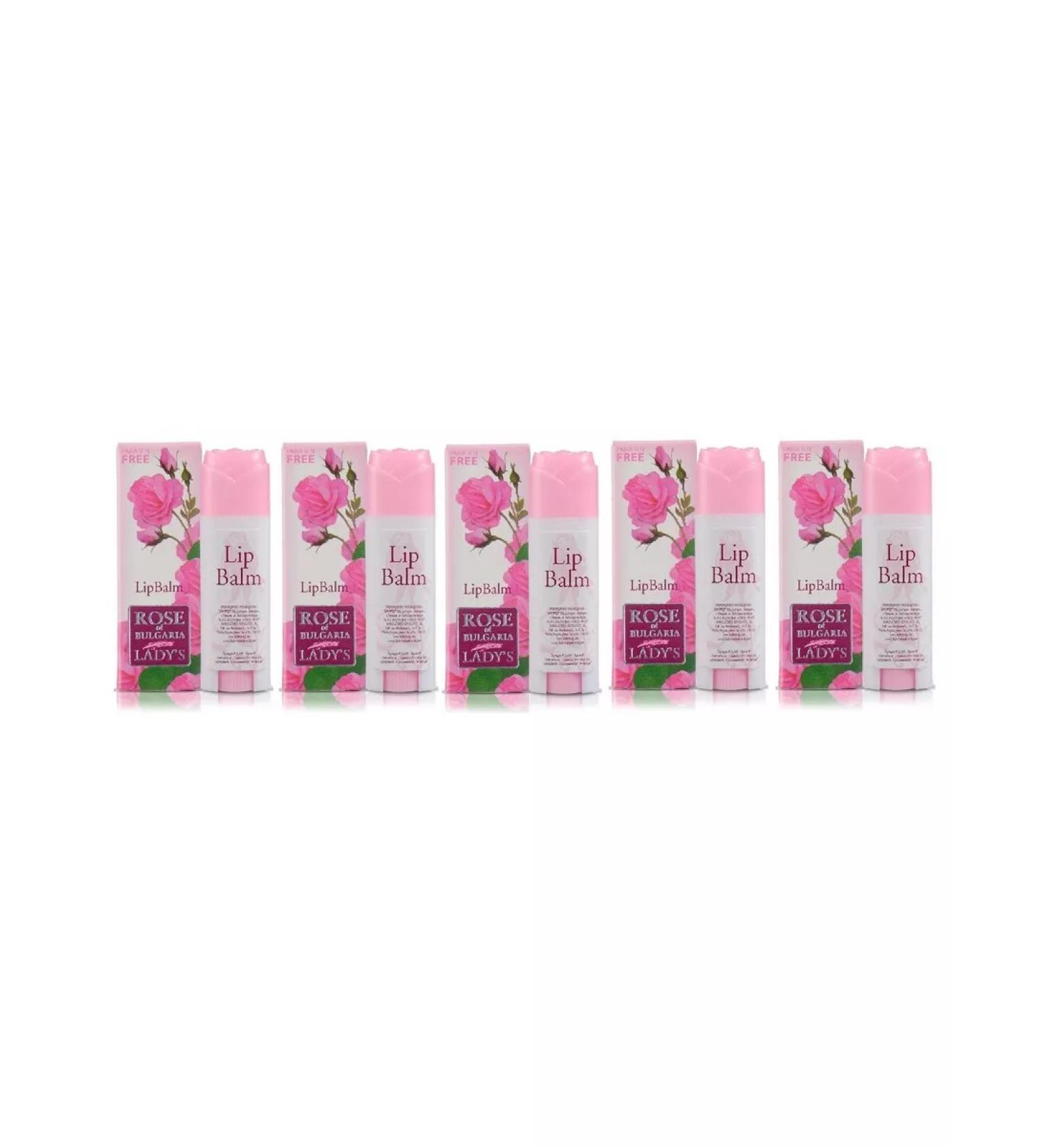 Rose of Bulgaria Lip balm Stick 5 ml - 5 pcs - Buy Online on GoSupps.com