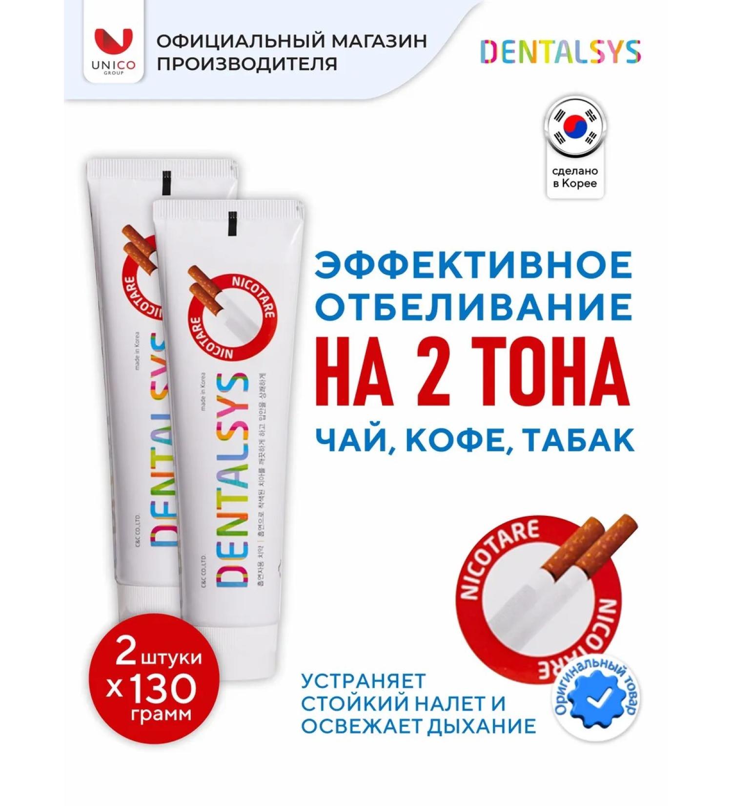 Dental Clinic 2080 Nicotare toothpasts set anti -bacon for smokers 2 pcs - Buy Online on GoSupps.com