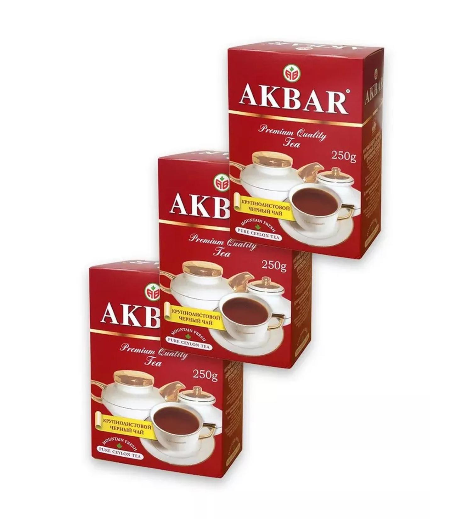 Tea Black Akbar Ceylon large -leaf 3 pcs 250 g