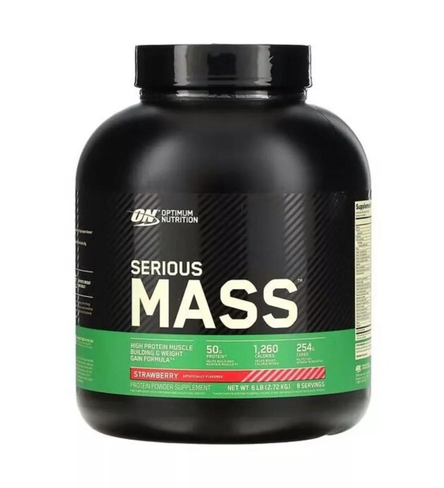 Optimum Nutrition Heiner Serious Mass 6 LB strawberries 2720 g