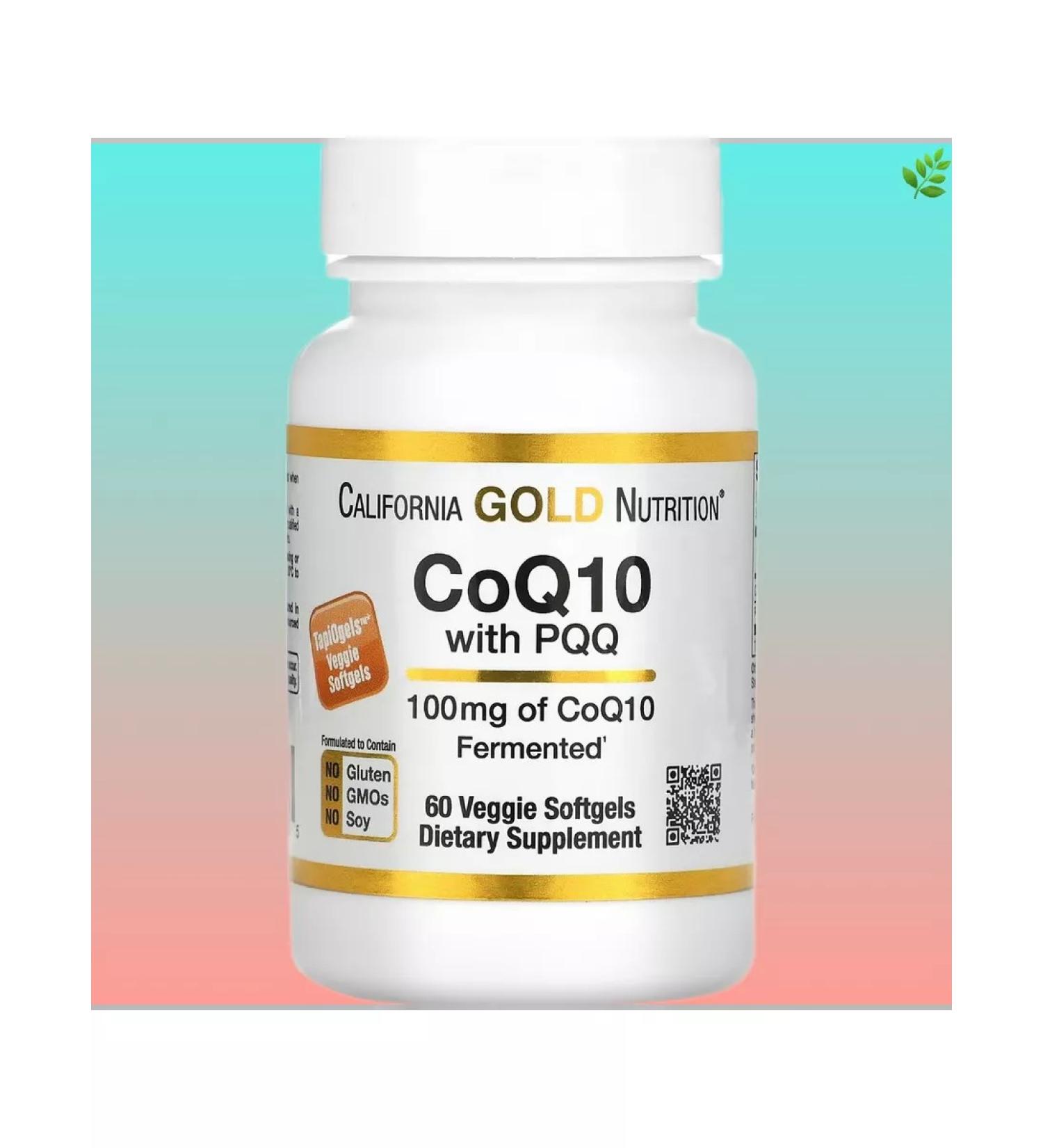 California Gold Nutrition Coenzyme Q10 with pyrrolochinolinlinhinone (PQQ) 100 mg - Buy Online on GoSupps.com