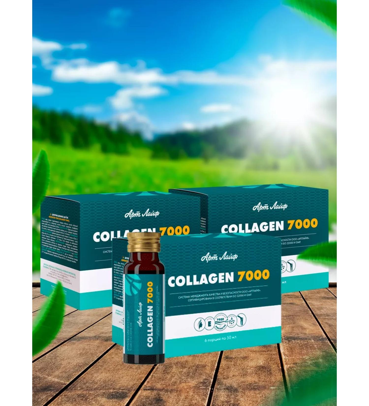 ArtLife Collagen 7000 block (6 bottles of 50 ml) 3 lines - Buy Online on GoSupps.com