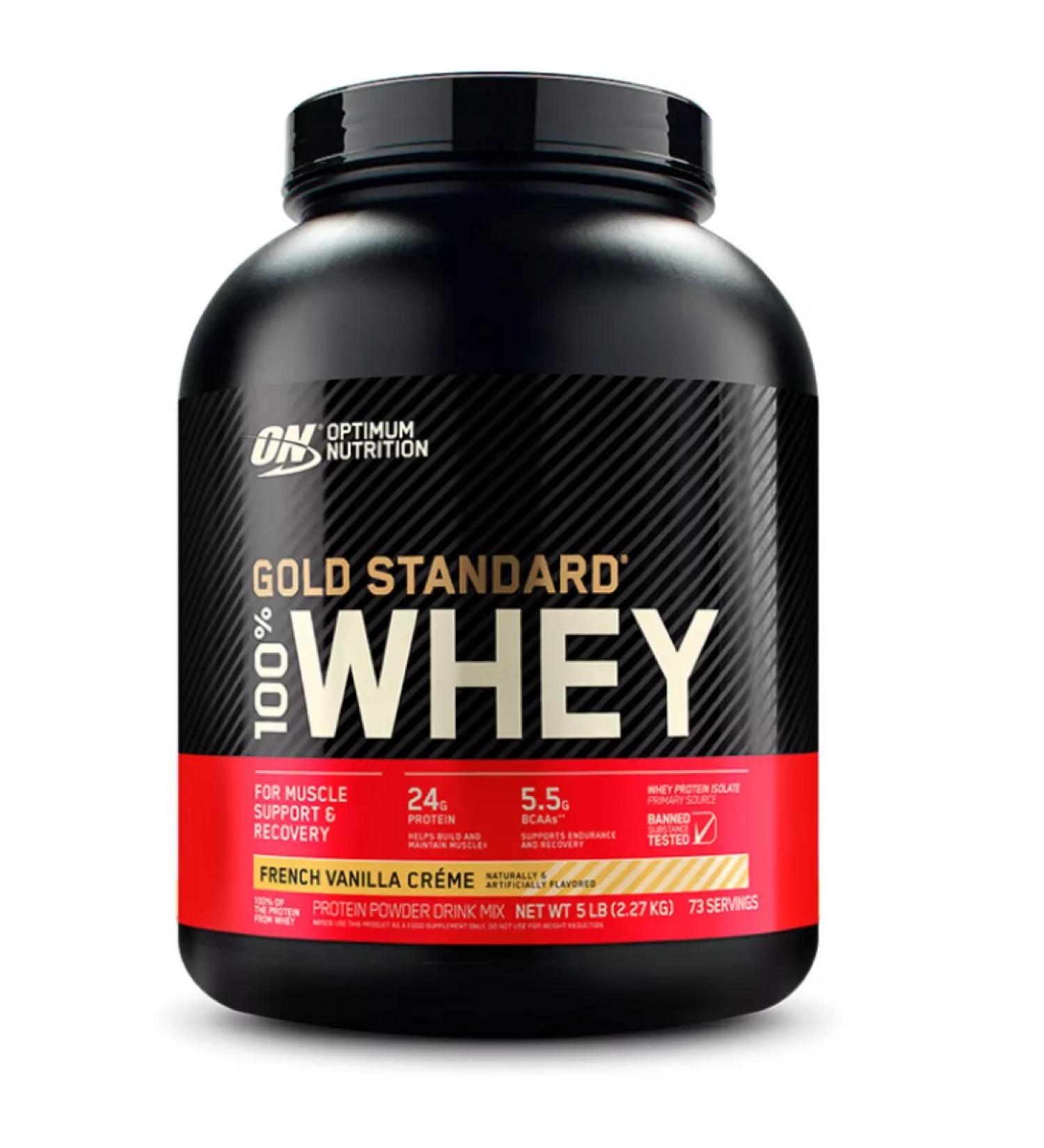 Optimum Nutrition Protein for mass 2270 g French vanilla cream - Buy Online on GoSupps.com