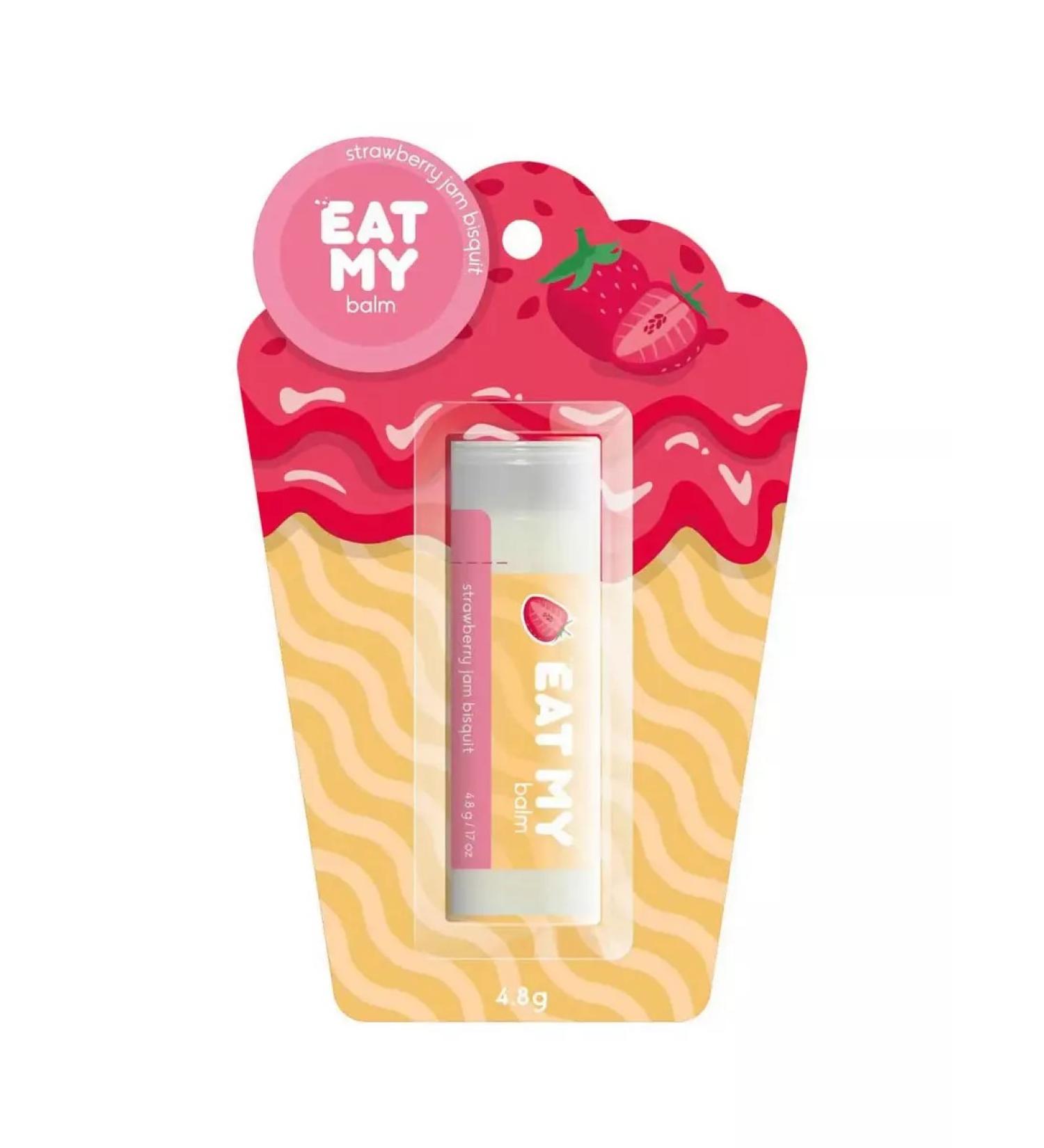 Eat My Lip balm biscuit with strawberry jam
