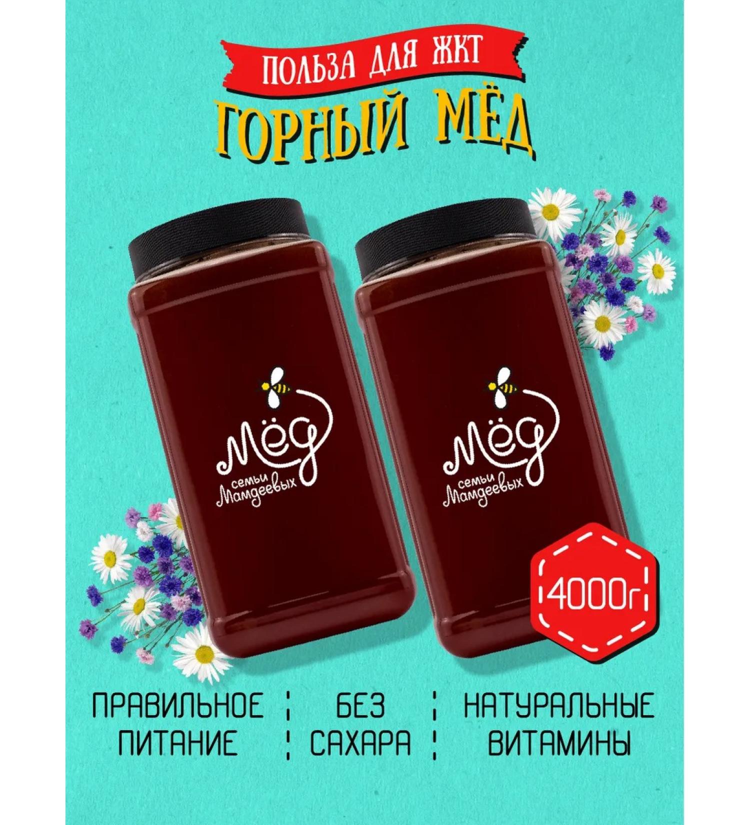 Honey of the Mamdeev family Mountain honey 4 kg urbech sweets pp - Buy Online on GoSupps.com