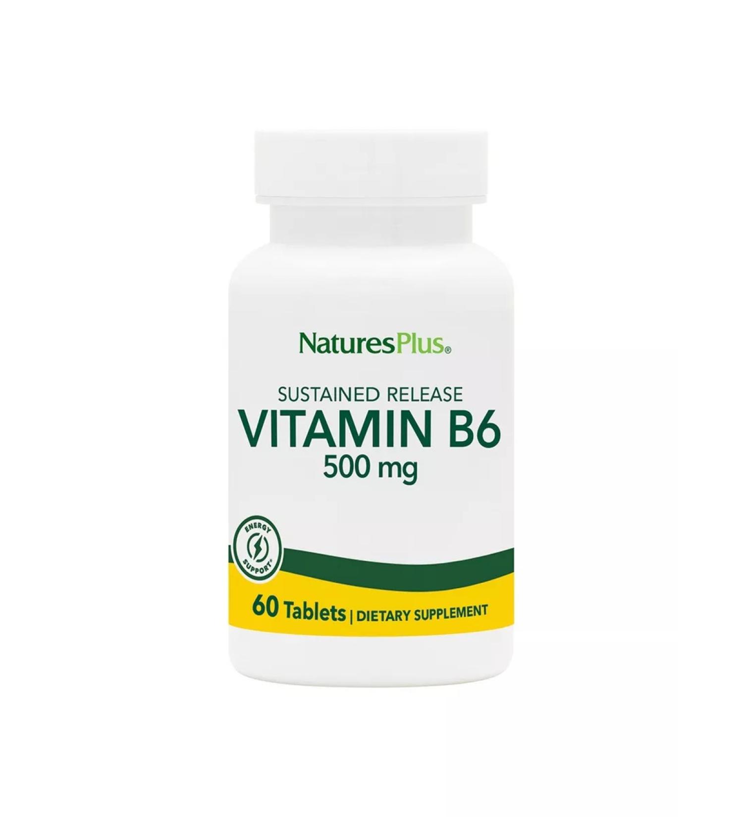 Natures Plus Vitamin B-6 Sustained Release 500 mg 60 tablets