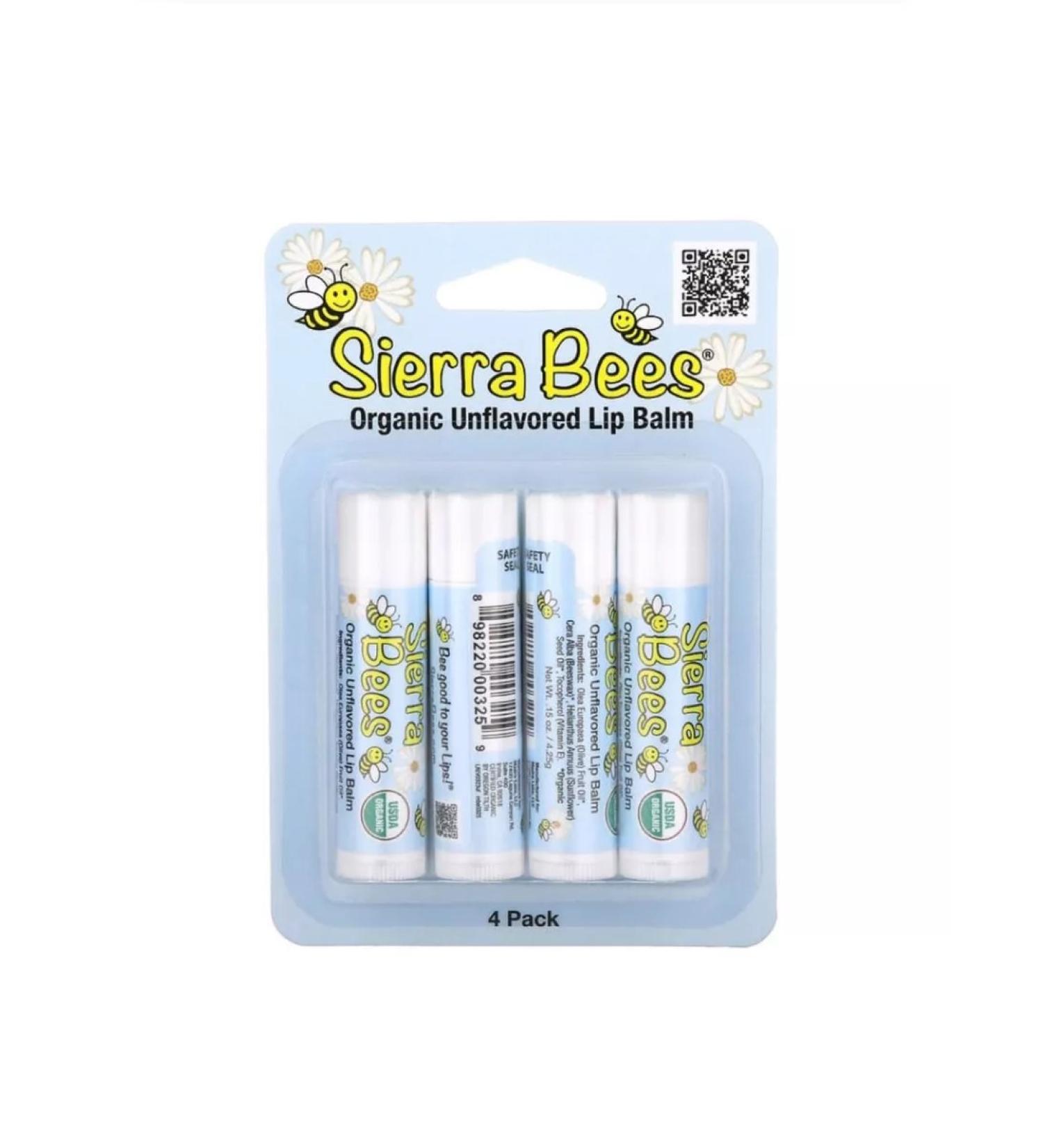 Sierra Bees Lip balms 4 pcs - Buy Online on GoSupps.com