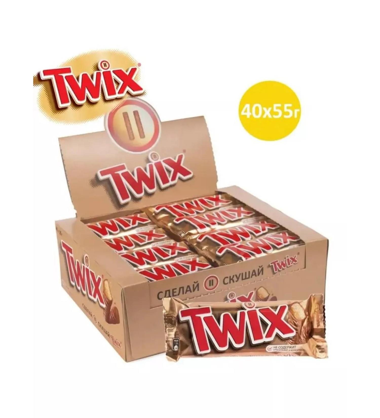 Snickers Chocolate Baton Twix 55g *40pcs - Buy Online on GoSupps.com