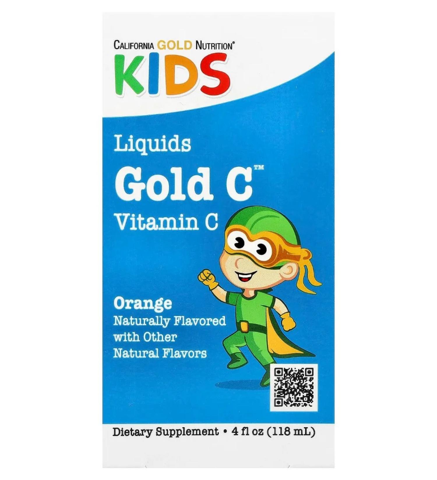 California Gold Nutrition Vitamin C for children 118 ml - Buy Online on GoSupps.com
