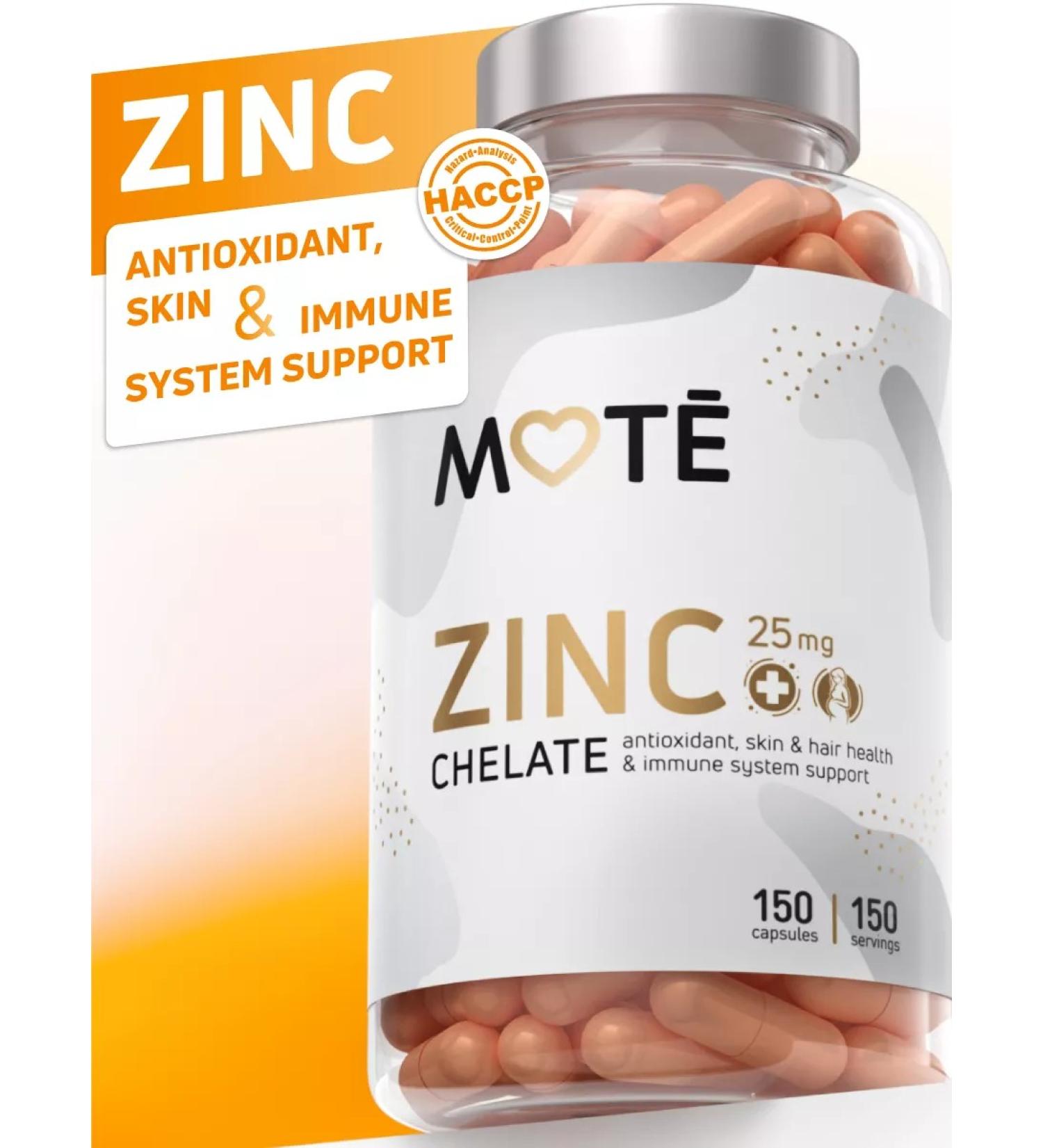 Mote Zinc helat 150 capsules - Buy Online on GoSupps.com