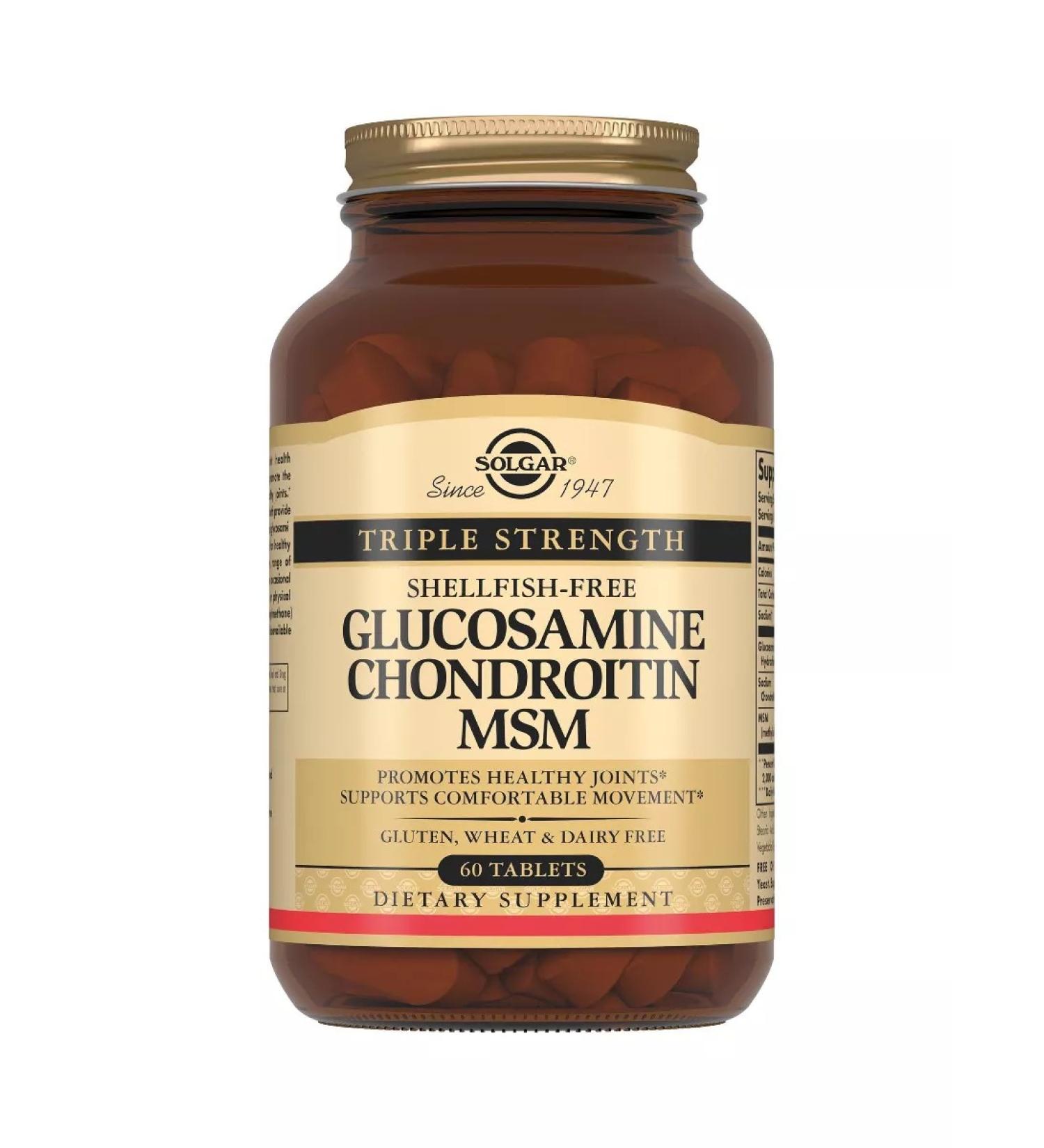 Solgar glucosamine-chondroitin complex 60 tablets - Buy Online on GoSupps.com
