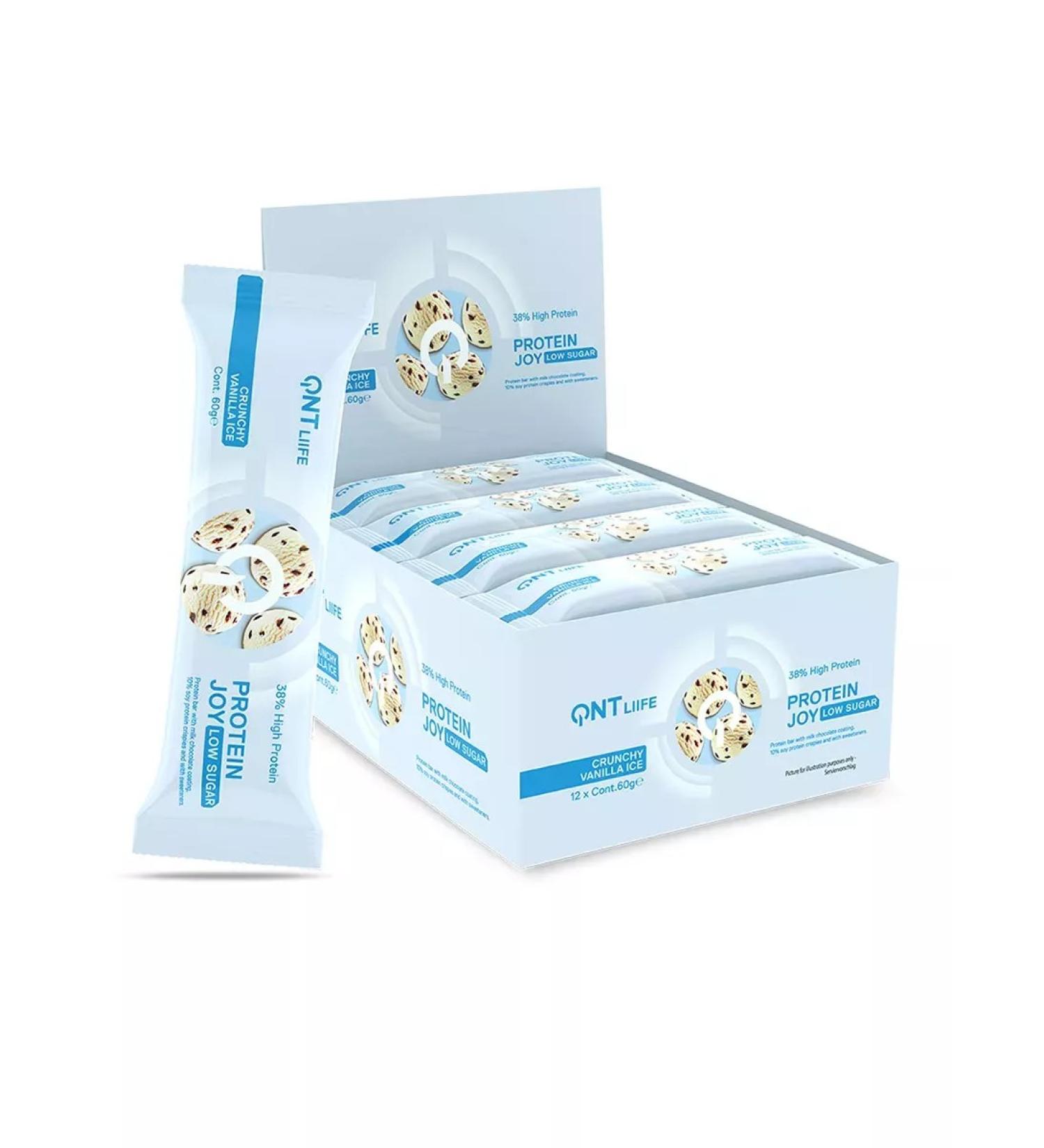 QNT Bank protein Bar Protein Joy Bar 12pcs Vanilla Crisp - Buy Online on GoSupps.com