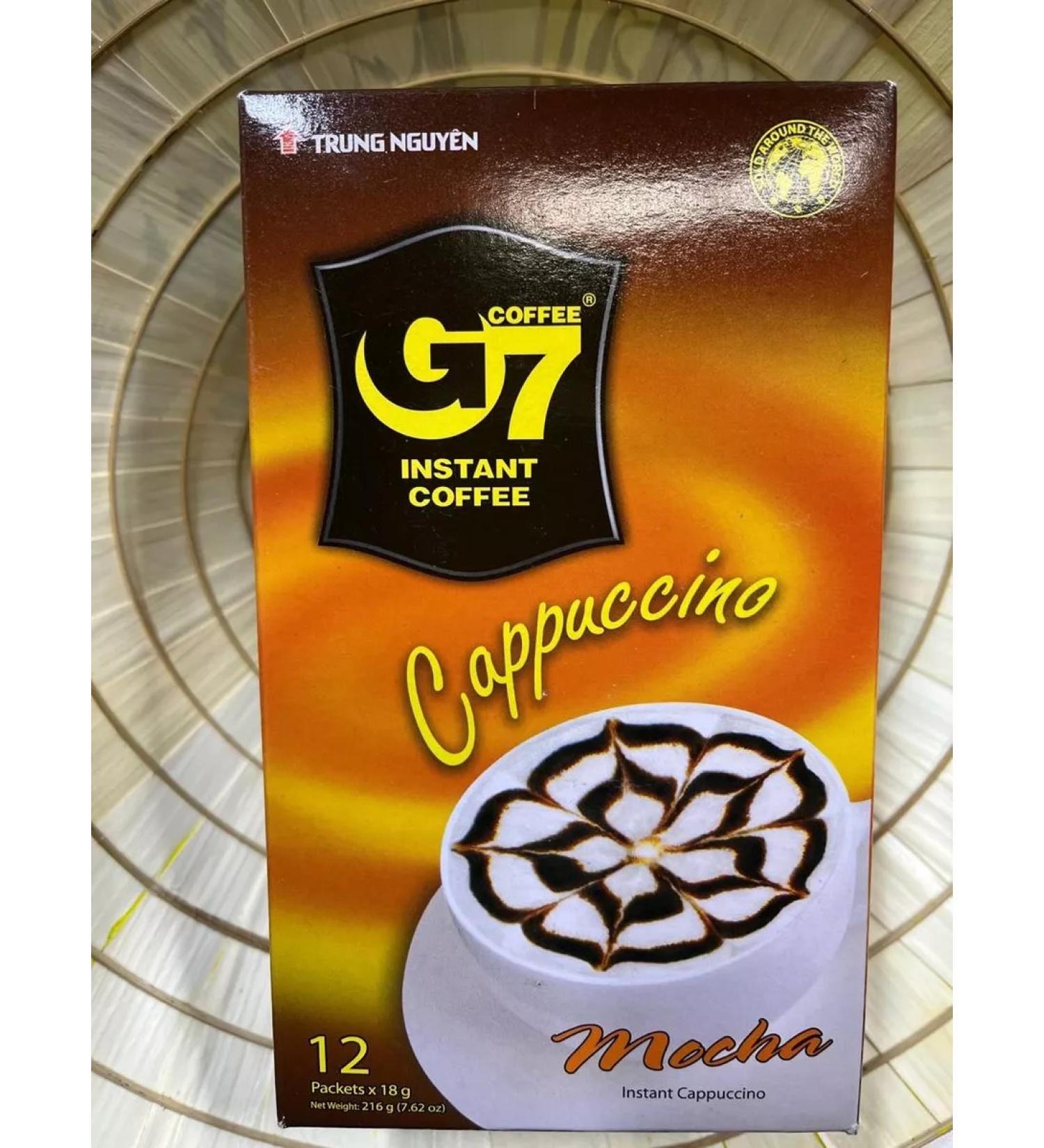 Coffee and drinks G7 Soluble coffee "Cappuccino mocha" 216 g - Buy Online on GoSupps.com