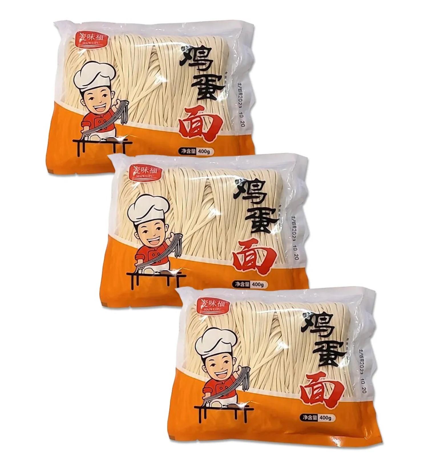 Chinese egg noodles for cooking 1200 g 3 pcs - Buy Online on GoSupps.com