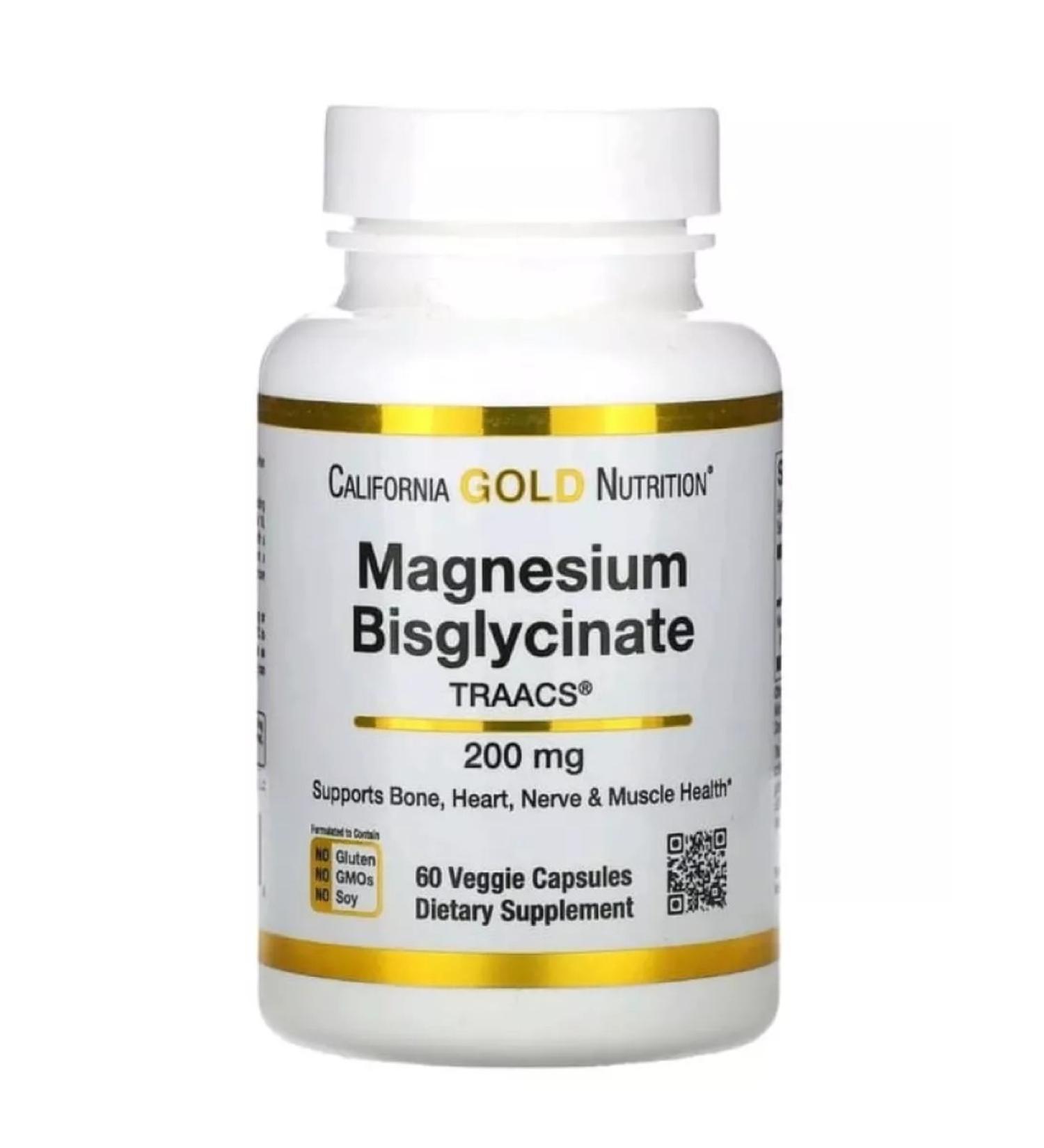 California Gold Nutrition Magnesium Helat bisglcinate 60 capsules - Buy Online on GoSupps.com