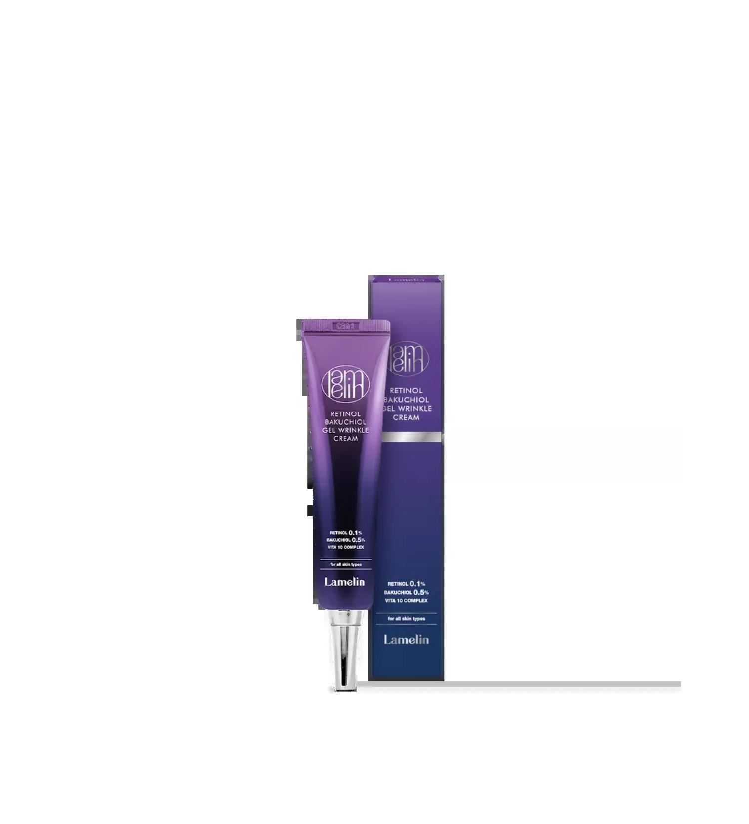 Lamelin Anti-aging cream gel with retinol and bakuchiol - Buy Online on GoSupps.com