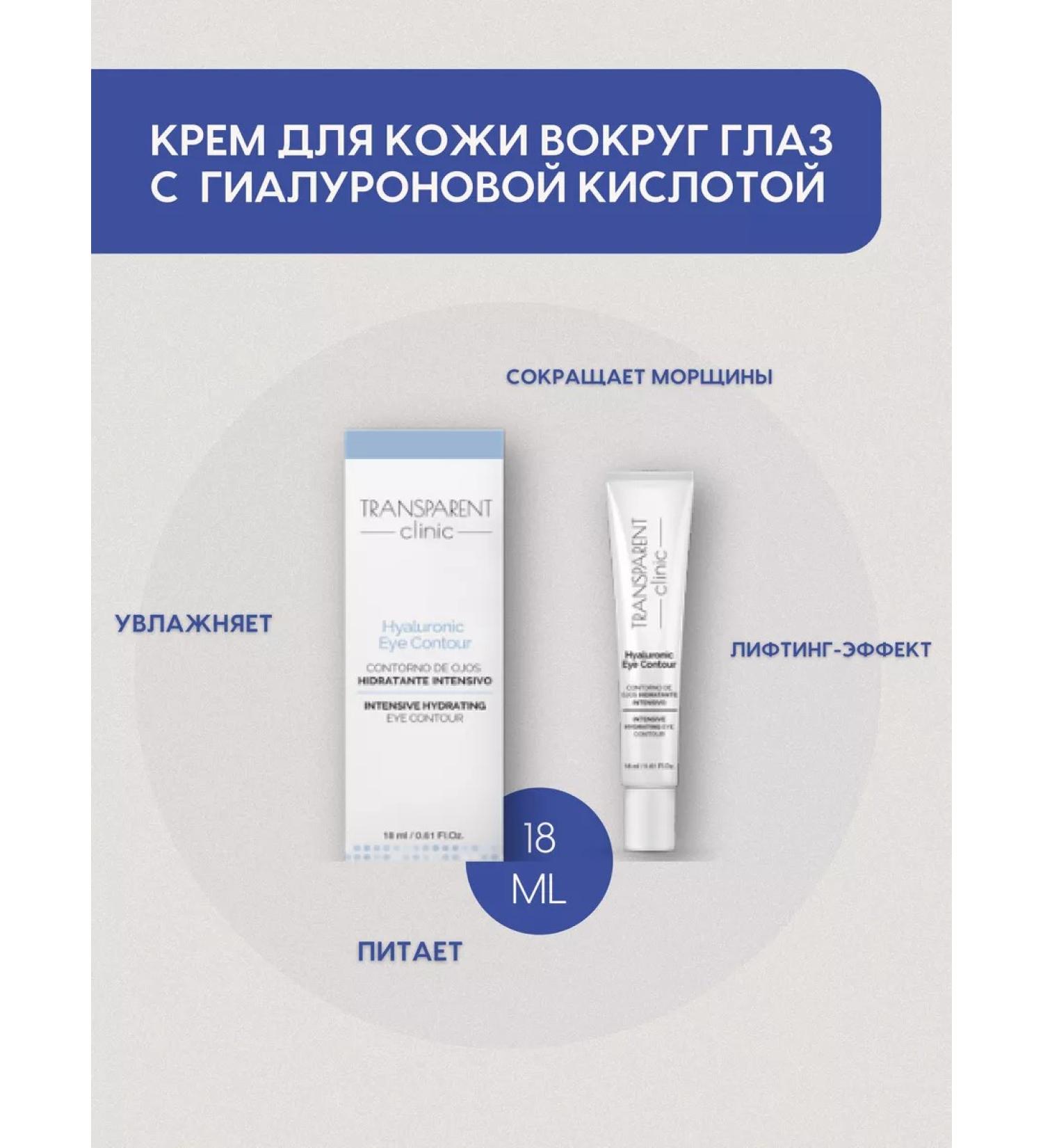 Transparent Skin cream around the eyes with hyaluronic acid - Buy Online on GoSupps.com